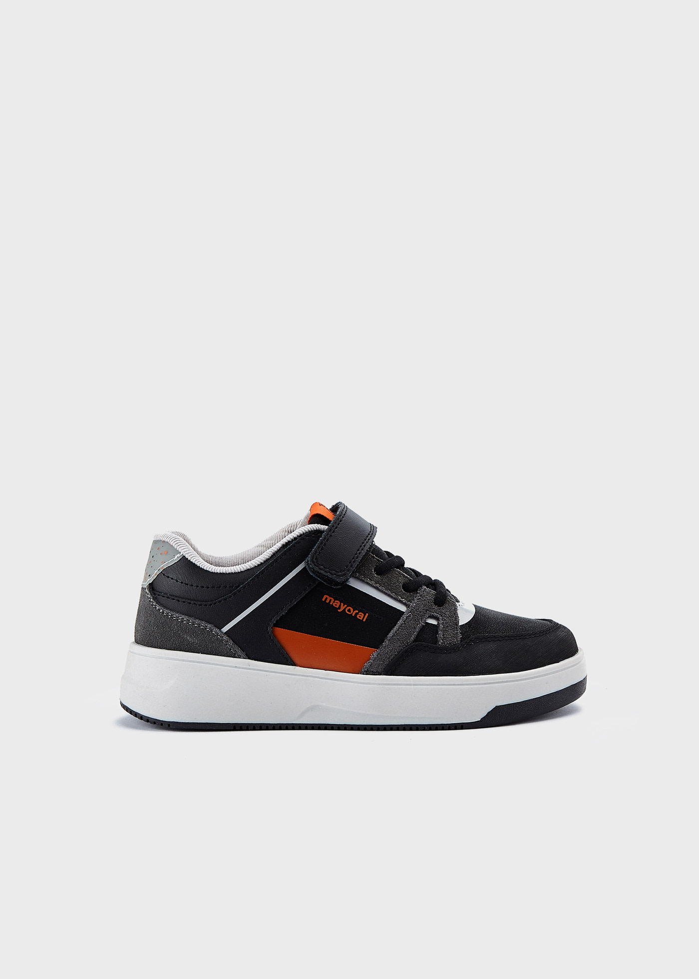 Boy contrast leather trainers