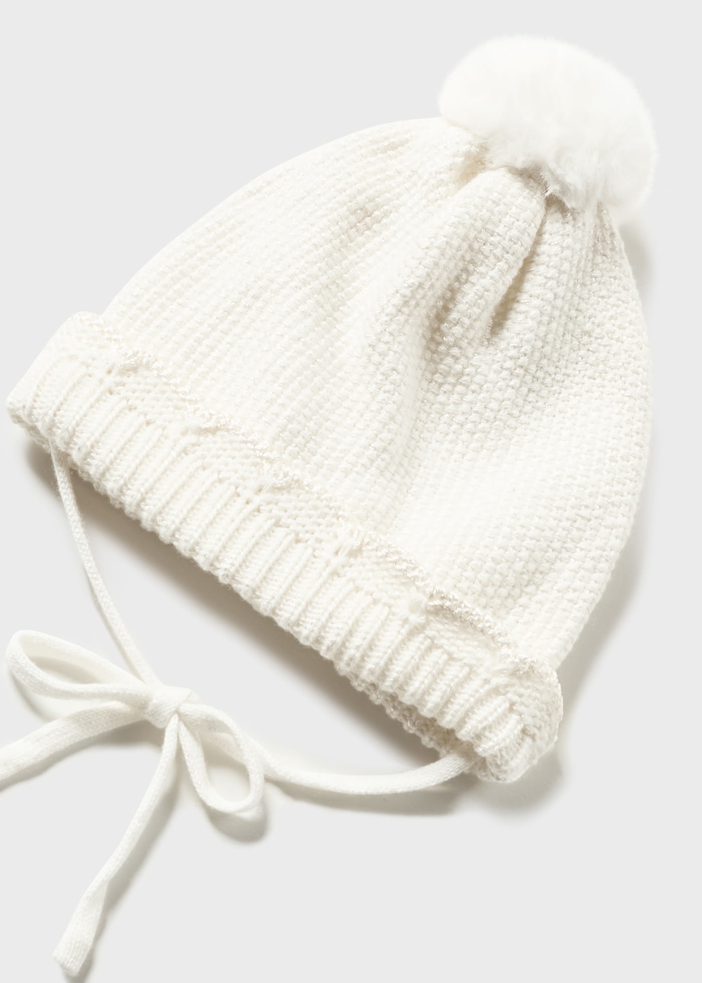 Abrigo tricot con gorro recién nacido