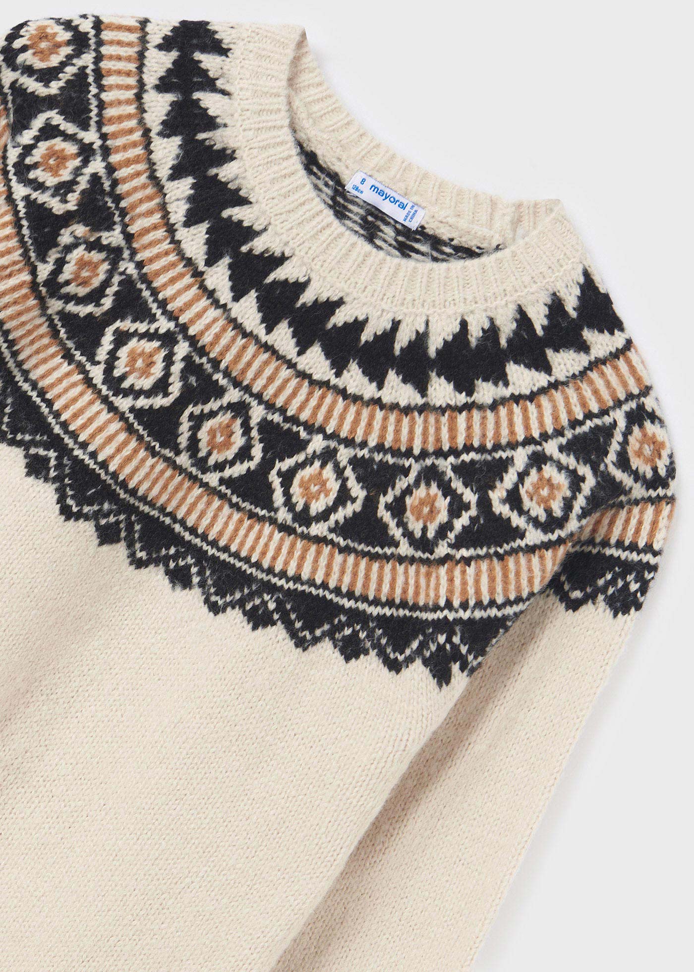 Mayoral Jacquard Knit Sweater