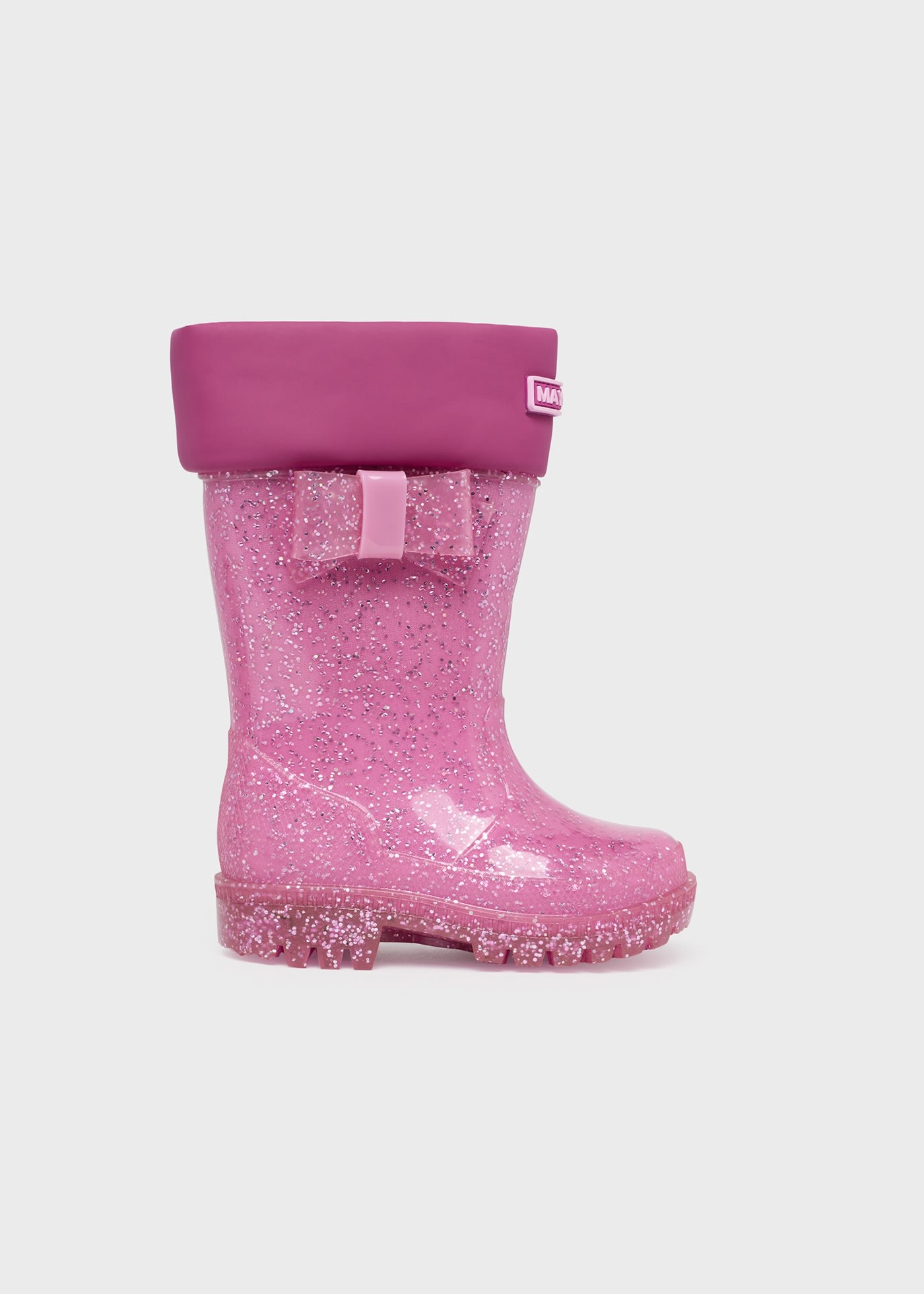 Glitter rain boots girl
