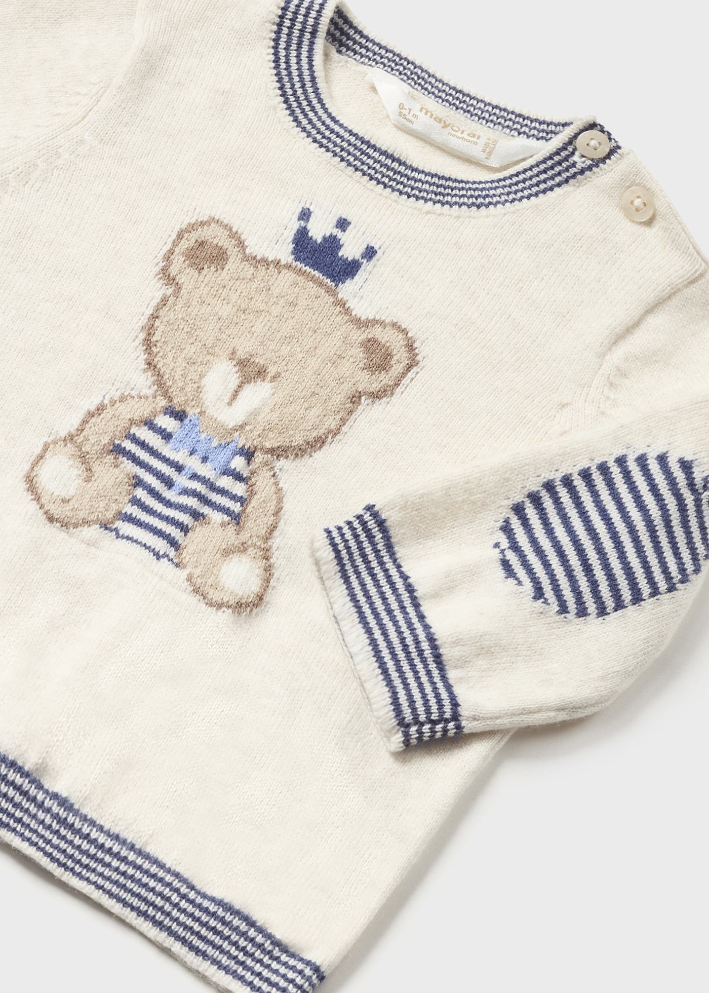 Newborn baby jacquard sweater