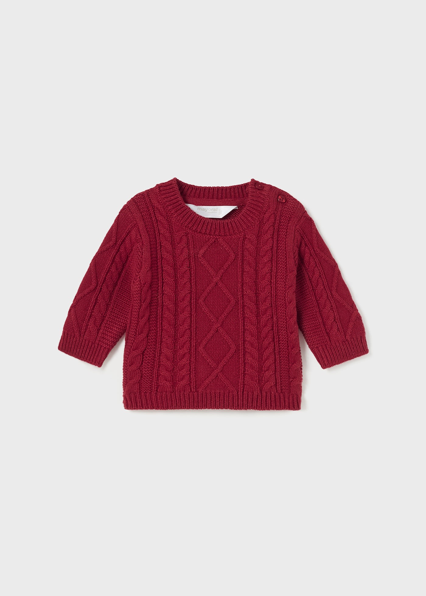 Sweter z plecionką dla noworodka