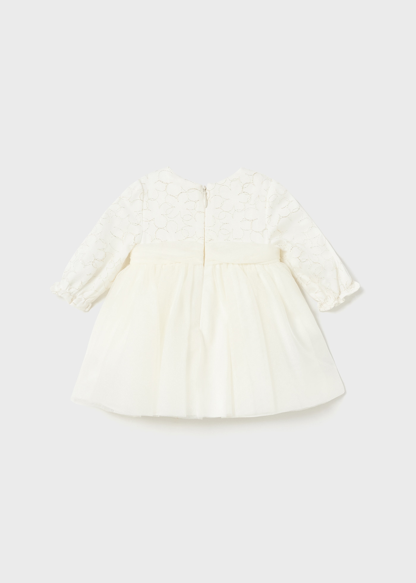 Newborn embroidered tulle dress