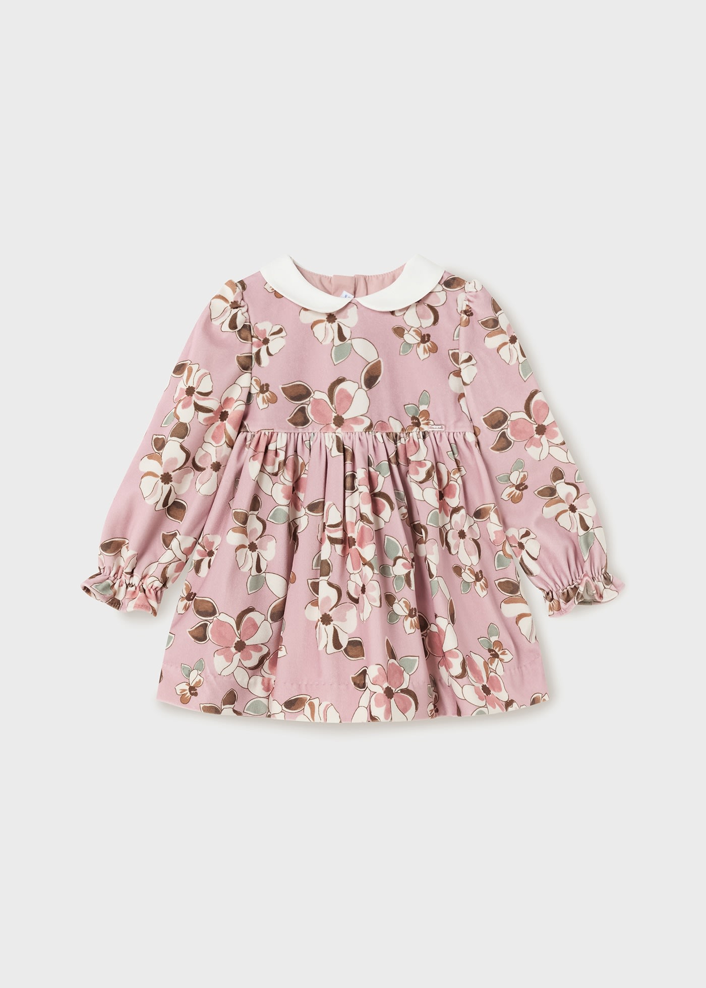 Mayoral Vestido De Terciopelo Para Bebé Niña – Color Guinda, Colección Otoño-invierno