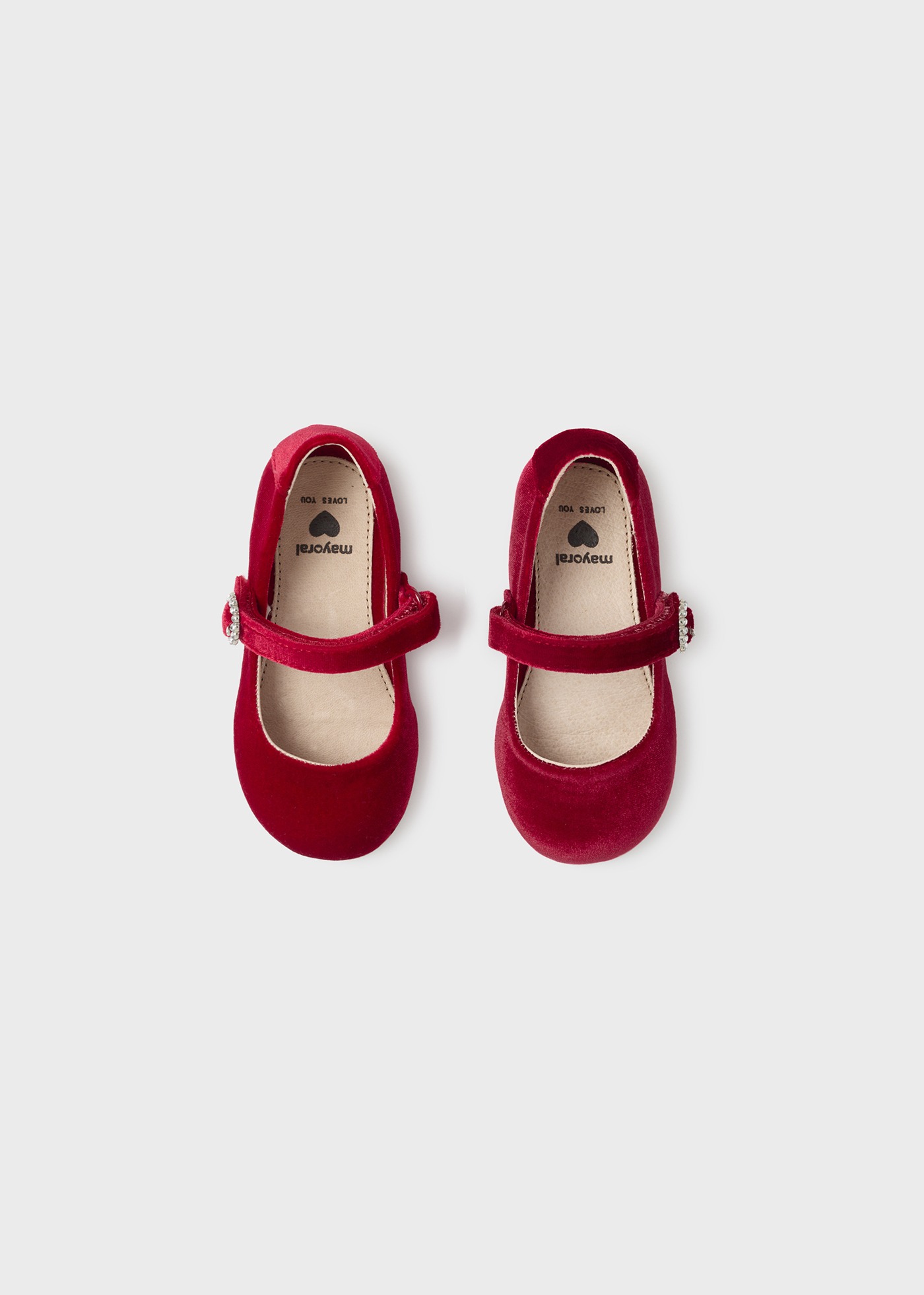 Velvet mary janes sustainable leather baby