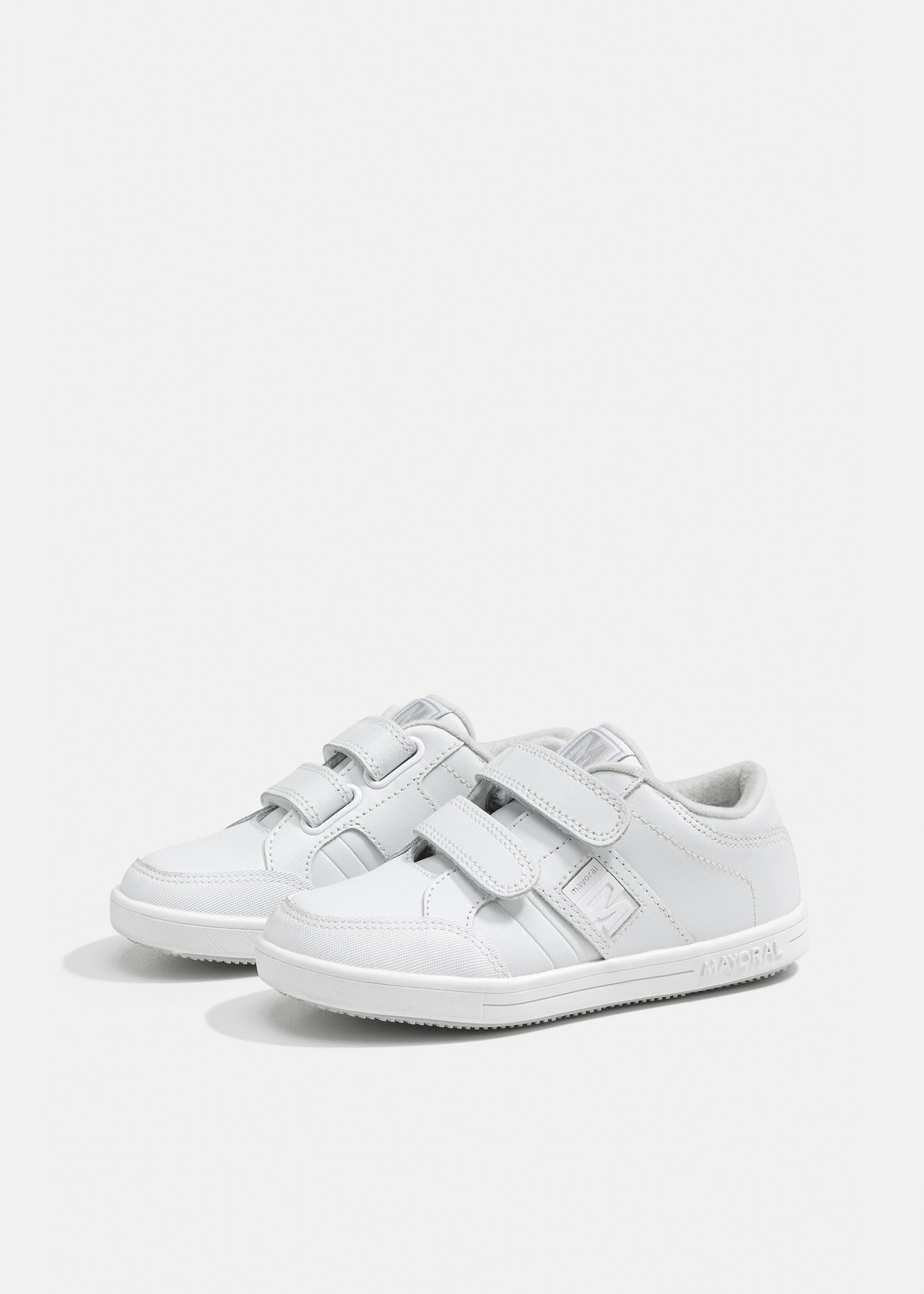 Scarpe sportive pelle con doppio velcro bambino