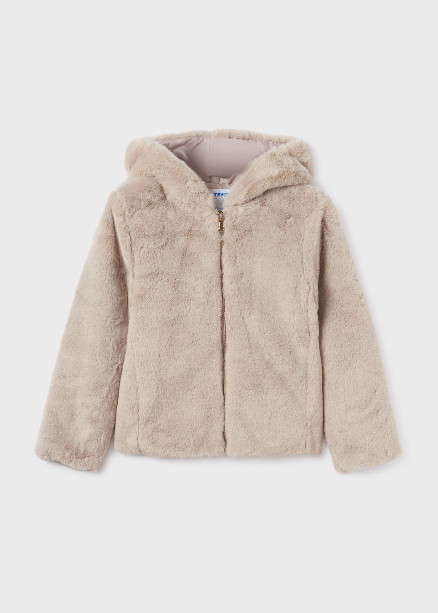 Girls faux fur hot sale hooded jacket