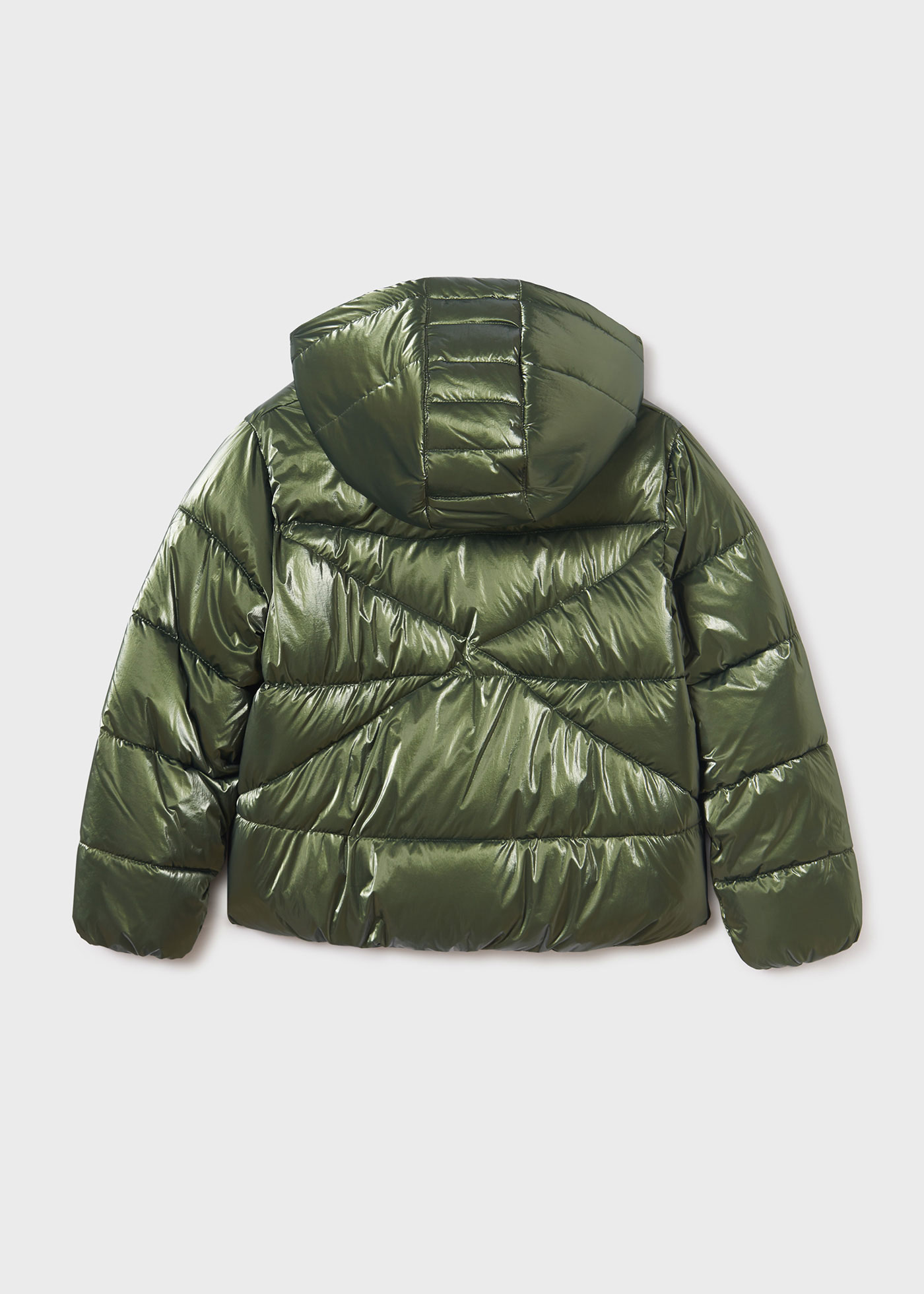 Mayoral Mädchen Jacke Mit Gürtel - Metallisch Look Maulwurf Design