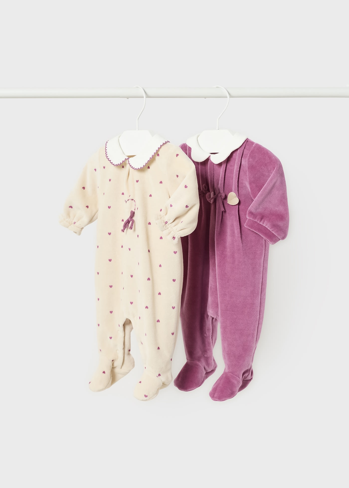 Newborn 2 velour sleepsuits set Better Cotton