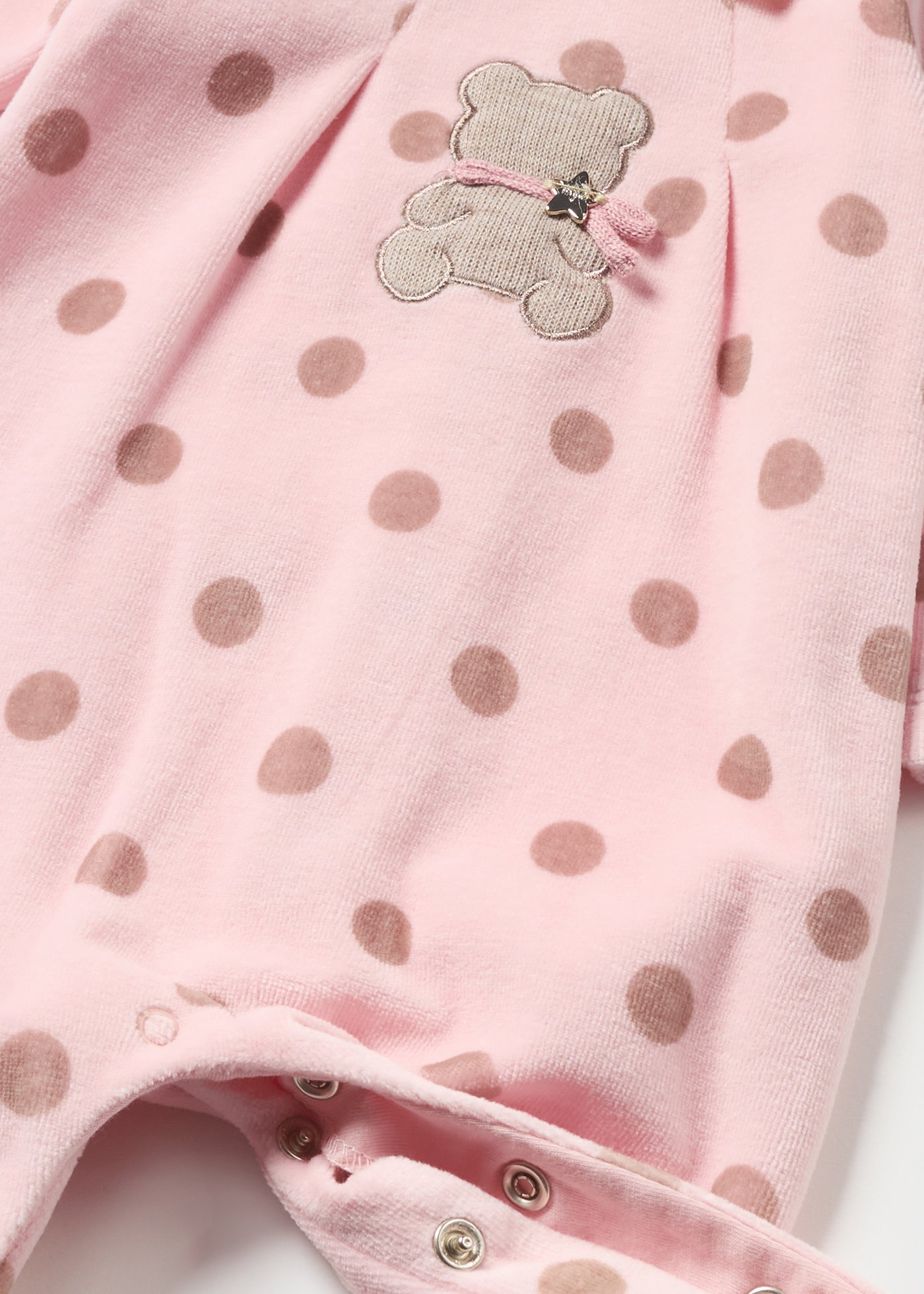 New In Baby Gi Flossie Ivory Velour Sleepsuit main image 0