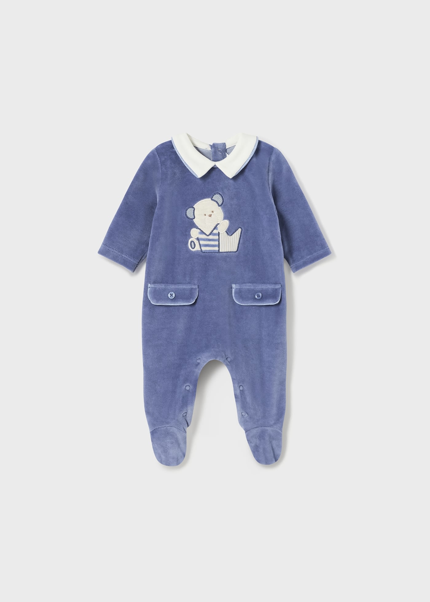 Footed velour one-piece newborn baby | Mayoral ®