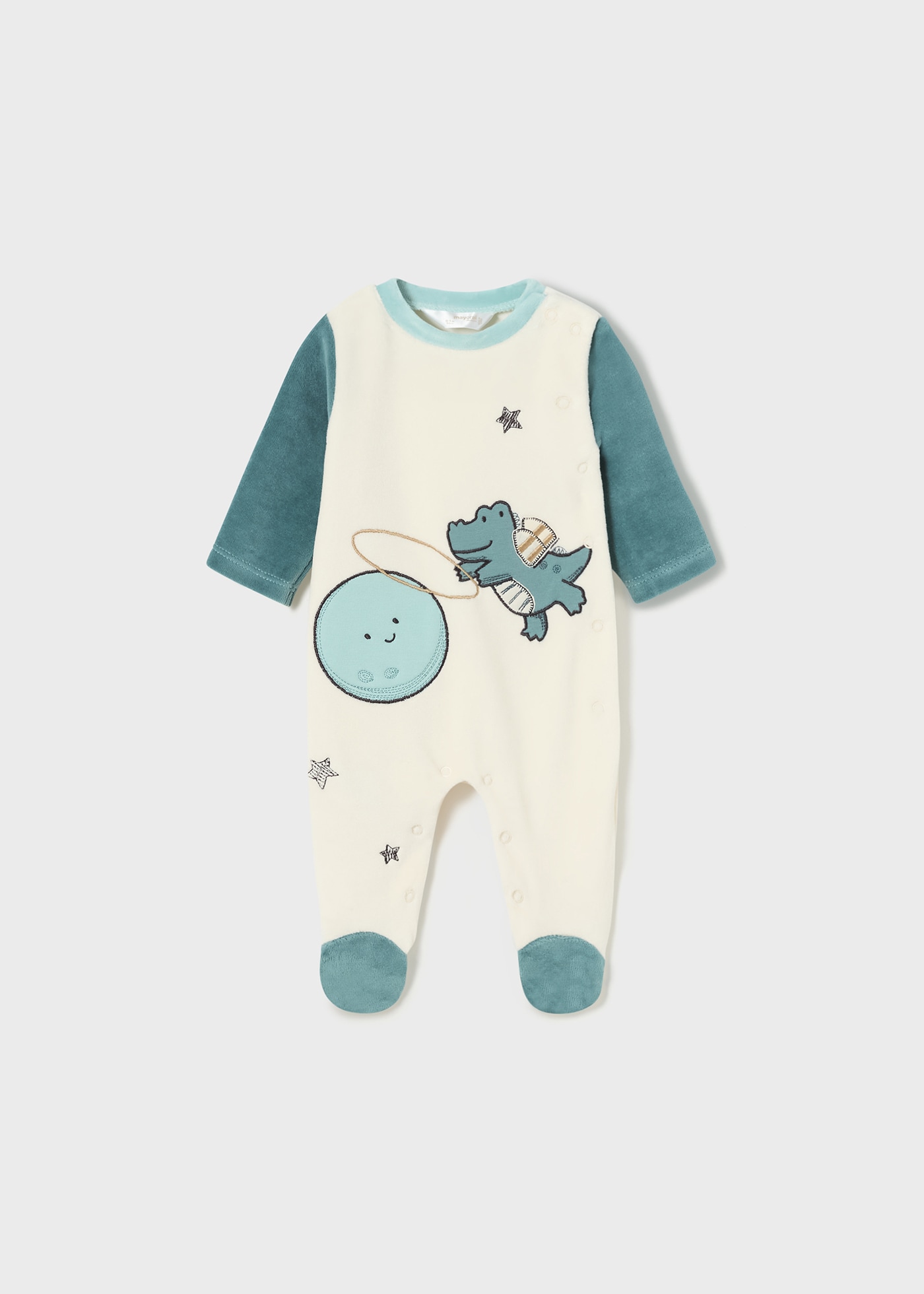 Newborn 2 velour sleepsuits set Better Cotton Mayoral