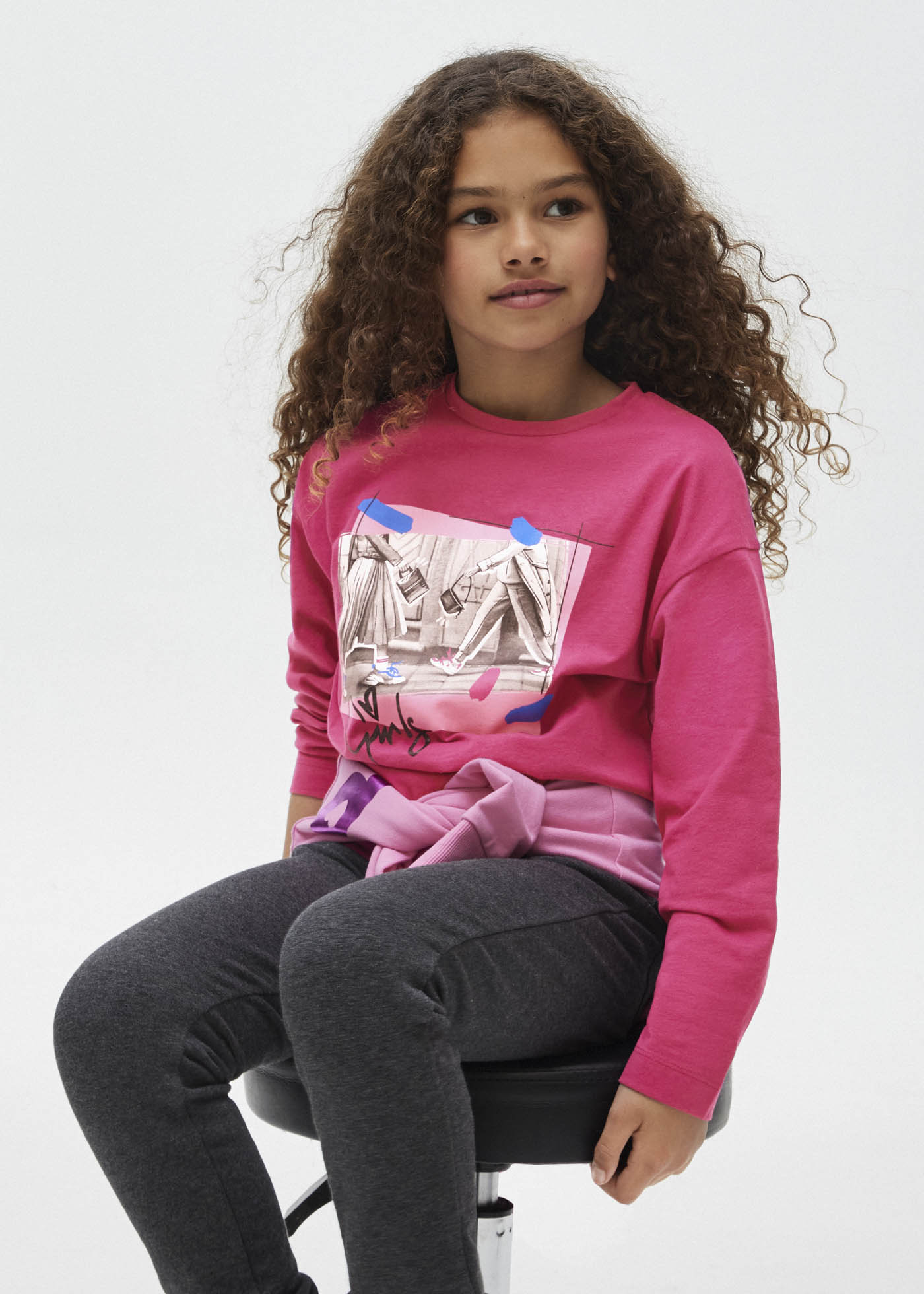 Playera niña estampado girl rosa pálido – HHMarket