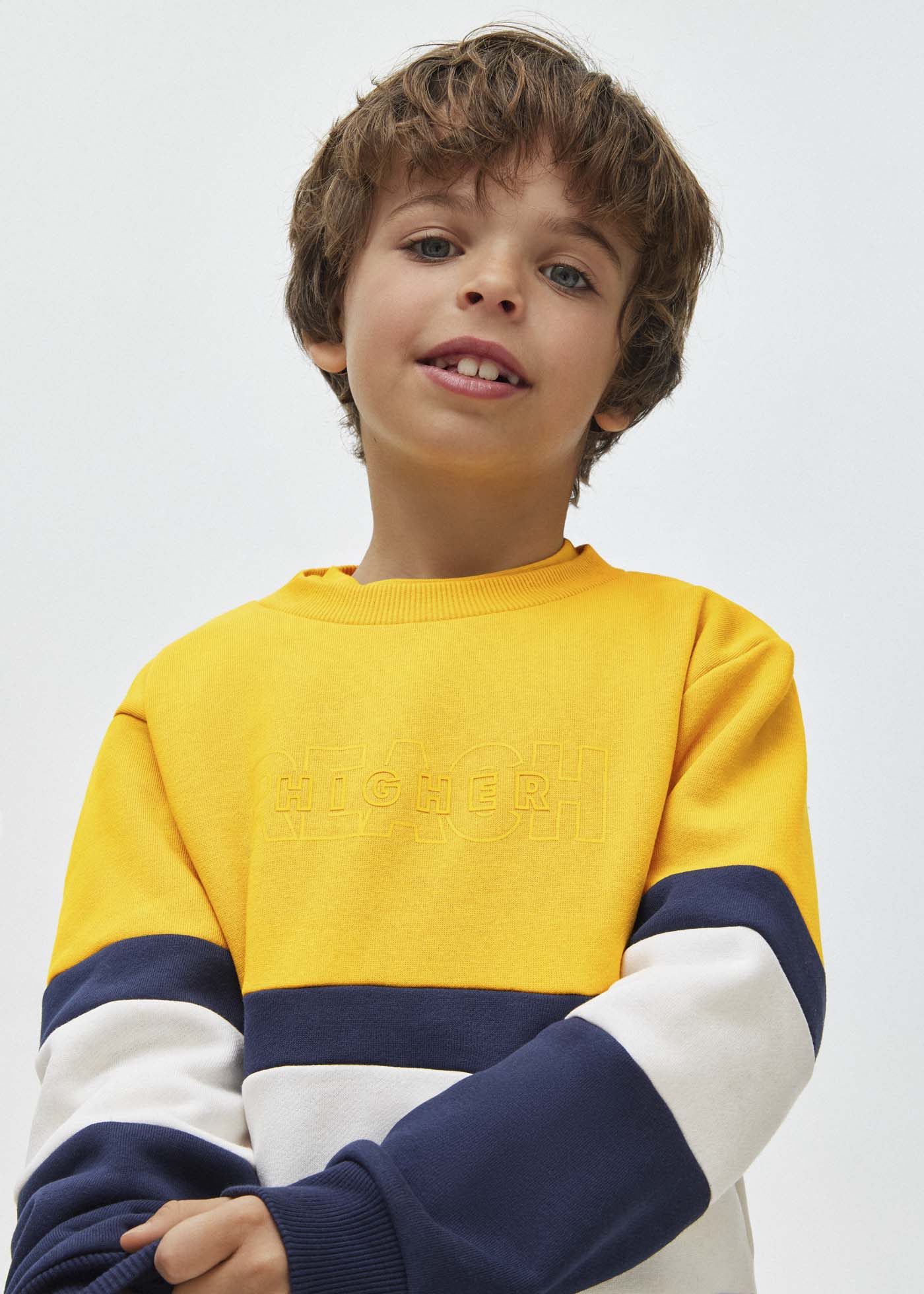 Colorblock crewneck sweatshirt boy