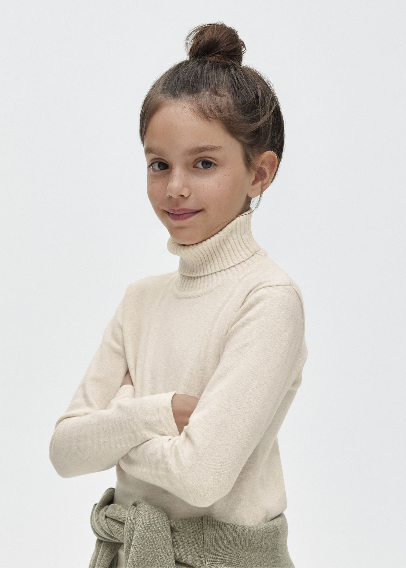 Pullover Stehkragen Baumwolle BCI Teenager Mädchen