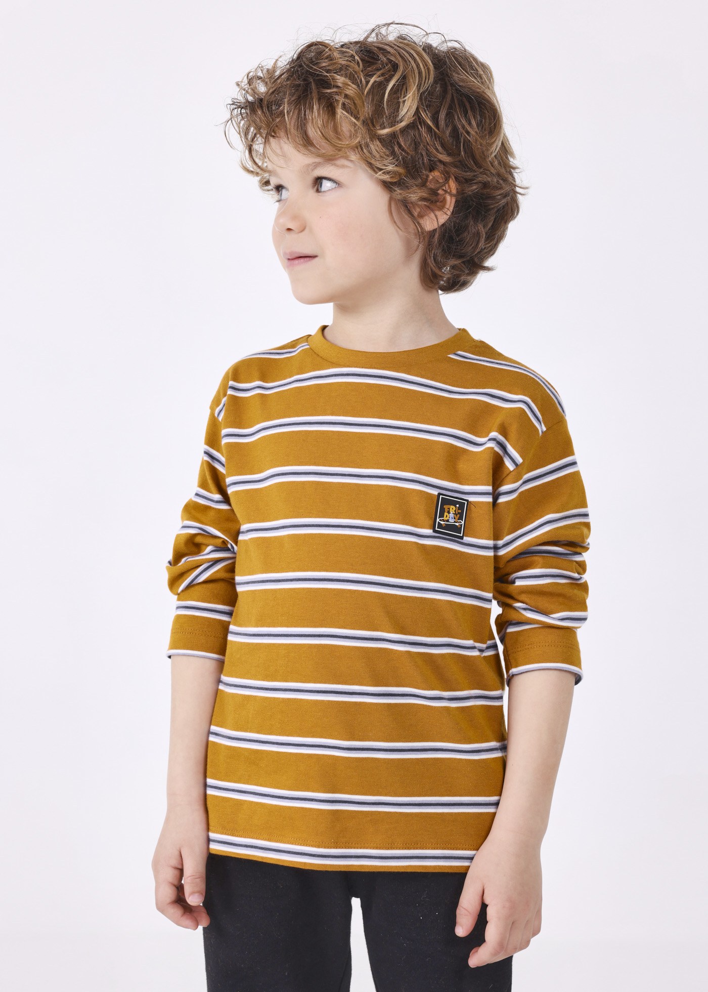 Boys striped hot sale t shirt