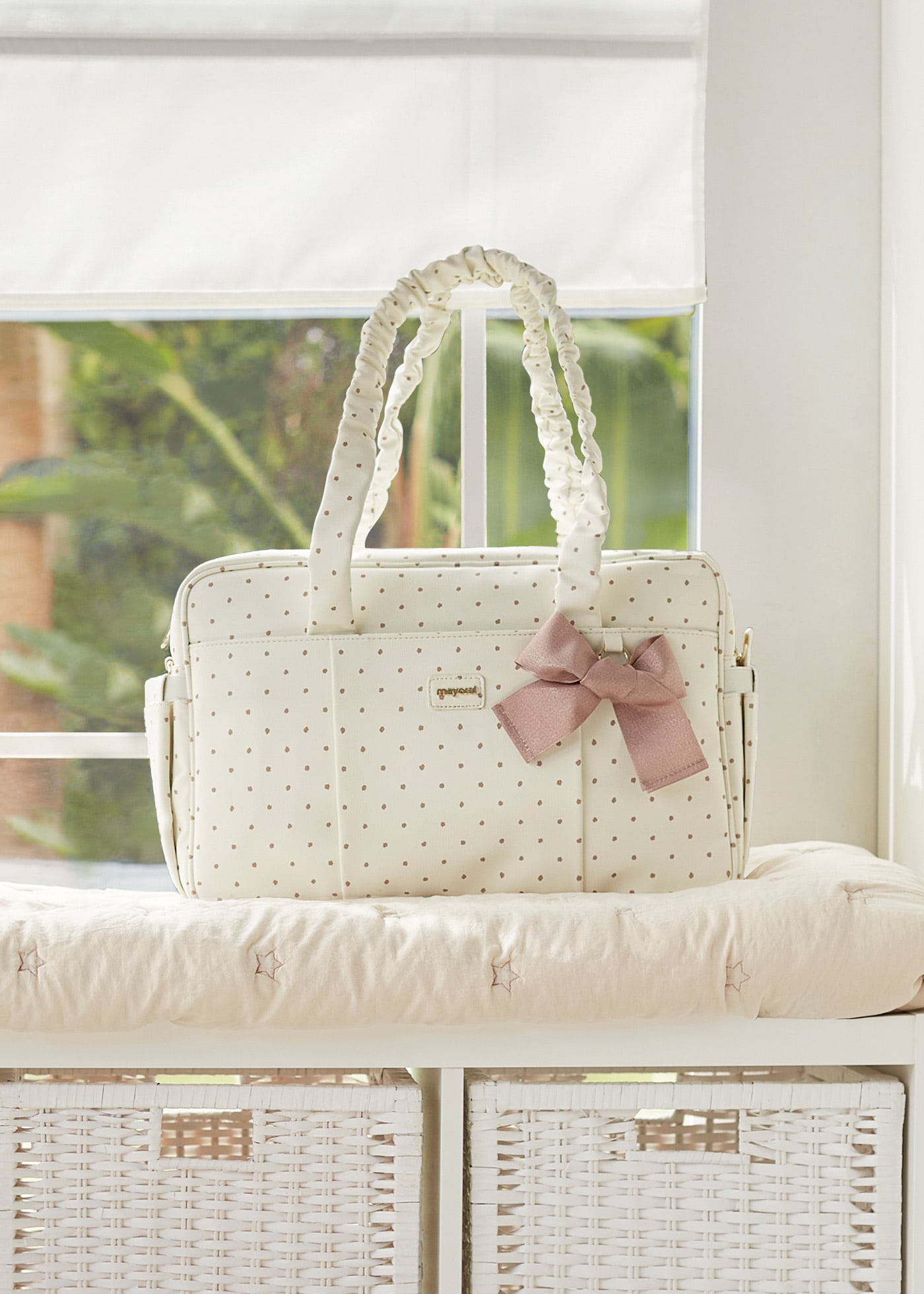 Baby polka dot maternity bag