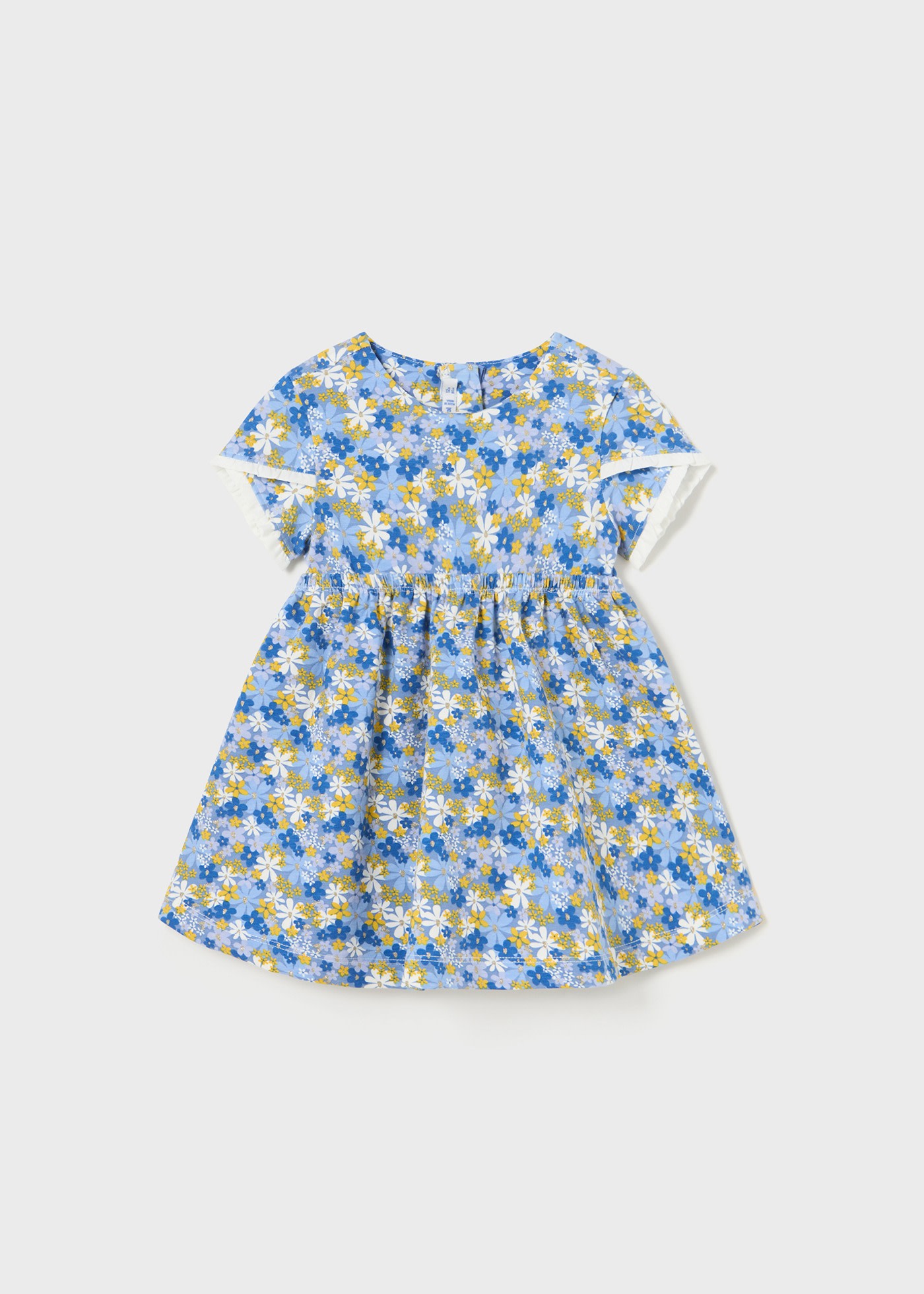 Floral Pattern Children Clothes Yellow Soft Cotton Little Girl