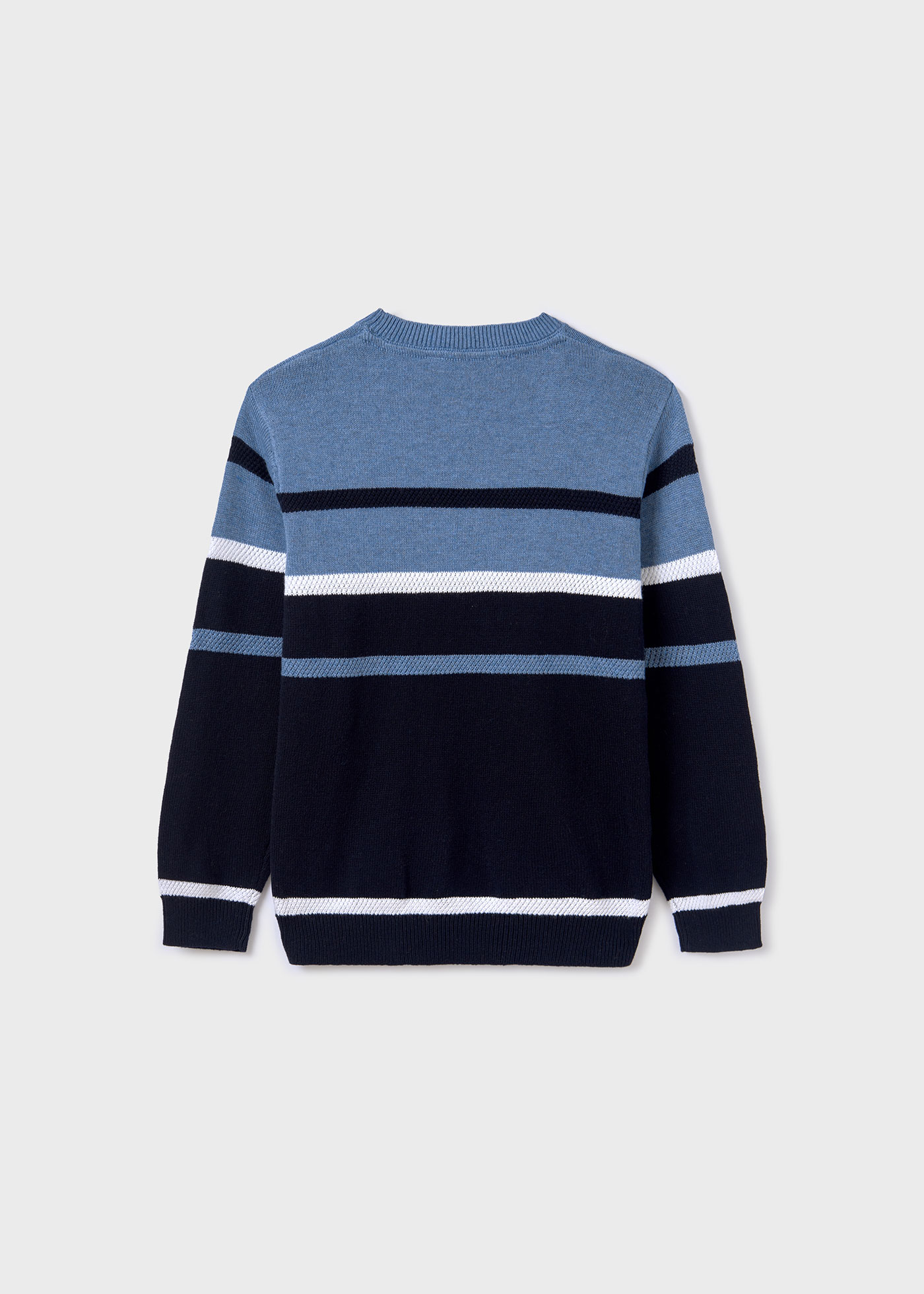 Colorblock crewneck knit sweater boy Mayoral