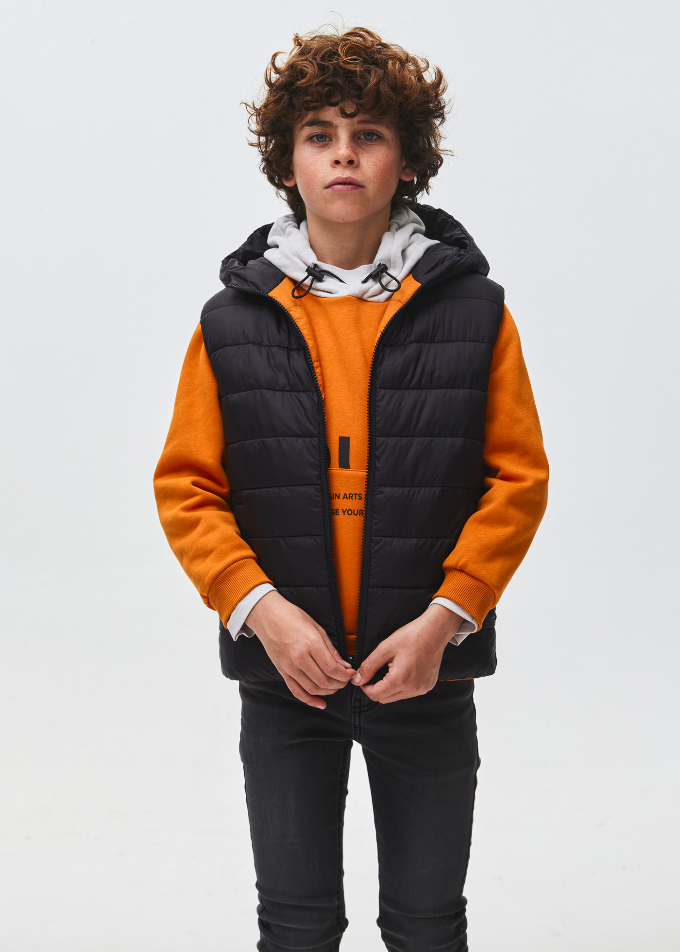 Boys hooded cheap puffer vest