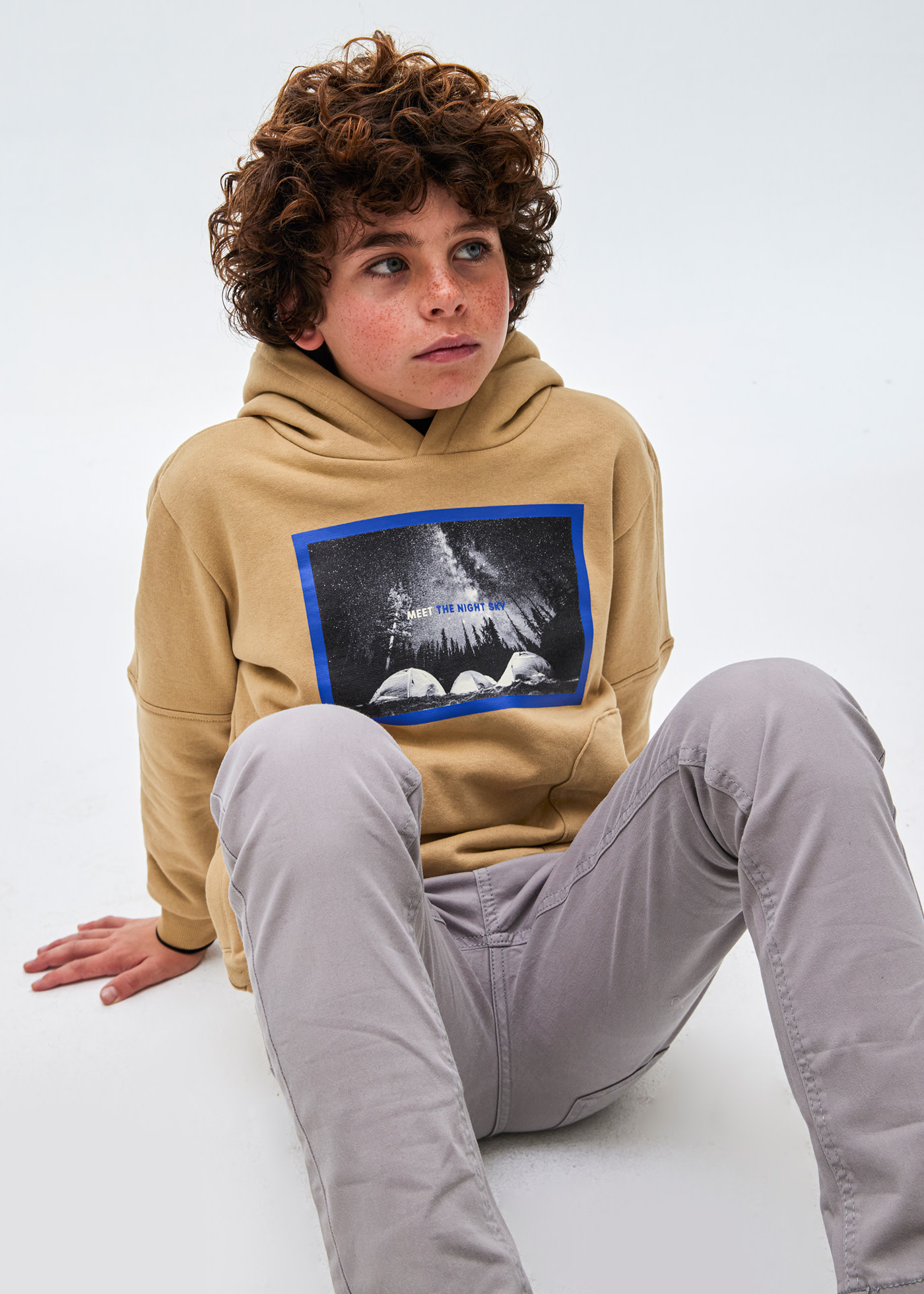 Fleece hoodie photo print Better Cotton boy