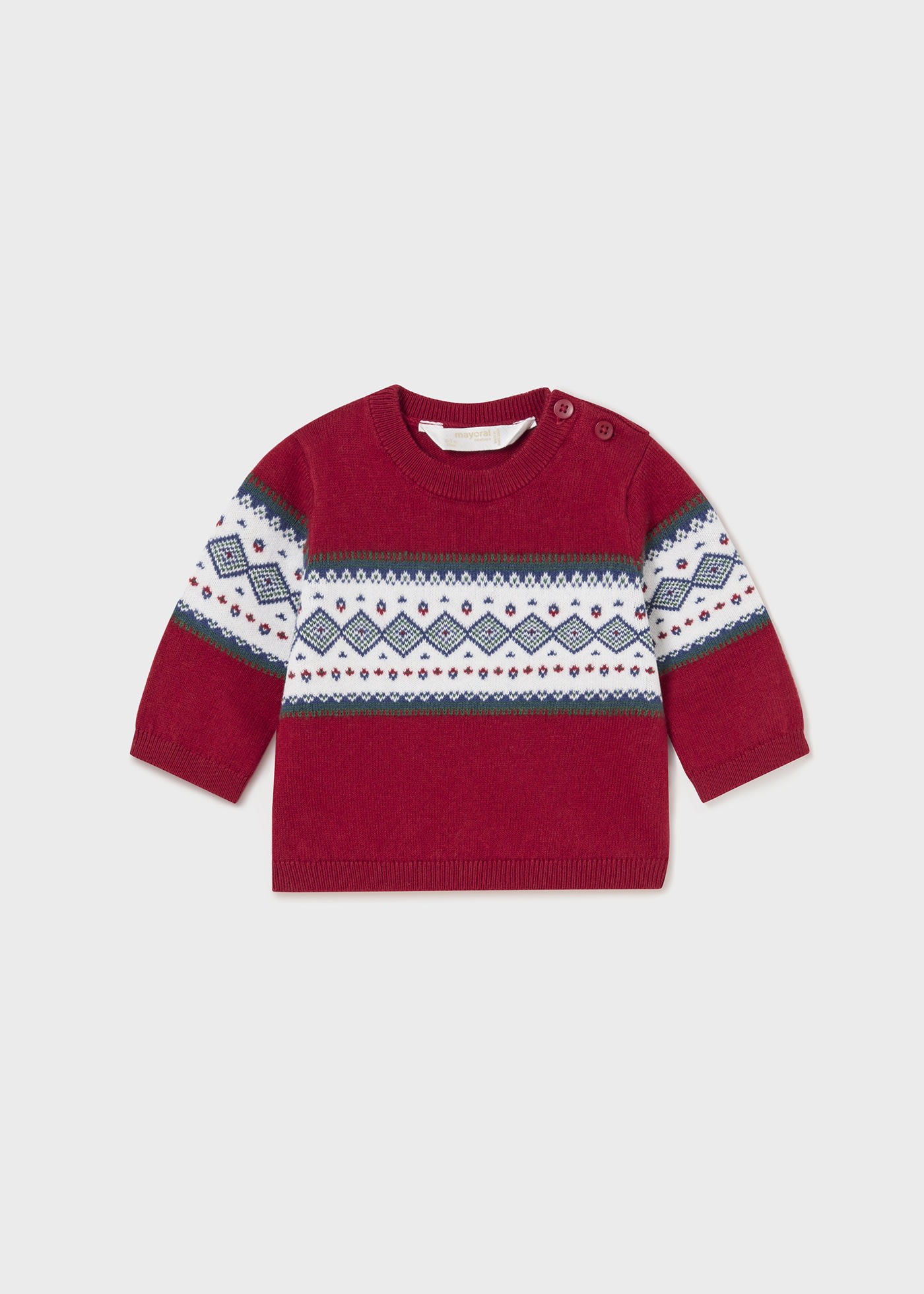 Newborn baby jacquard sweater