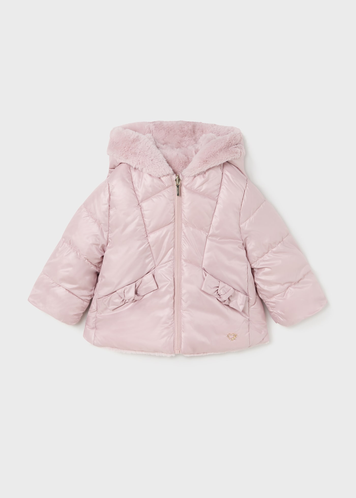 Baby Girl Reversible Puffer Jacket - Outerwear