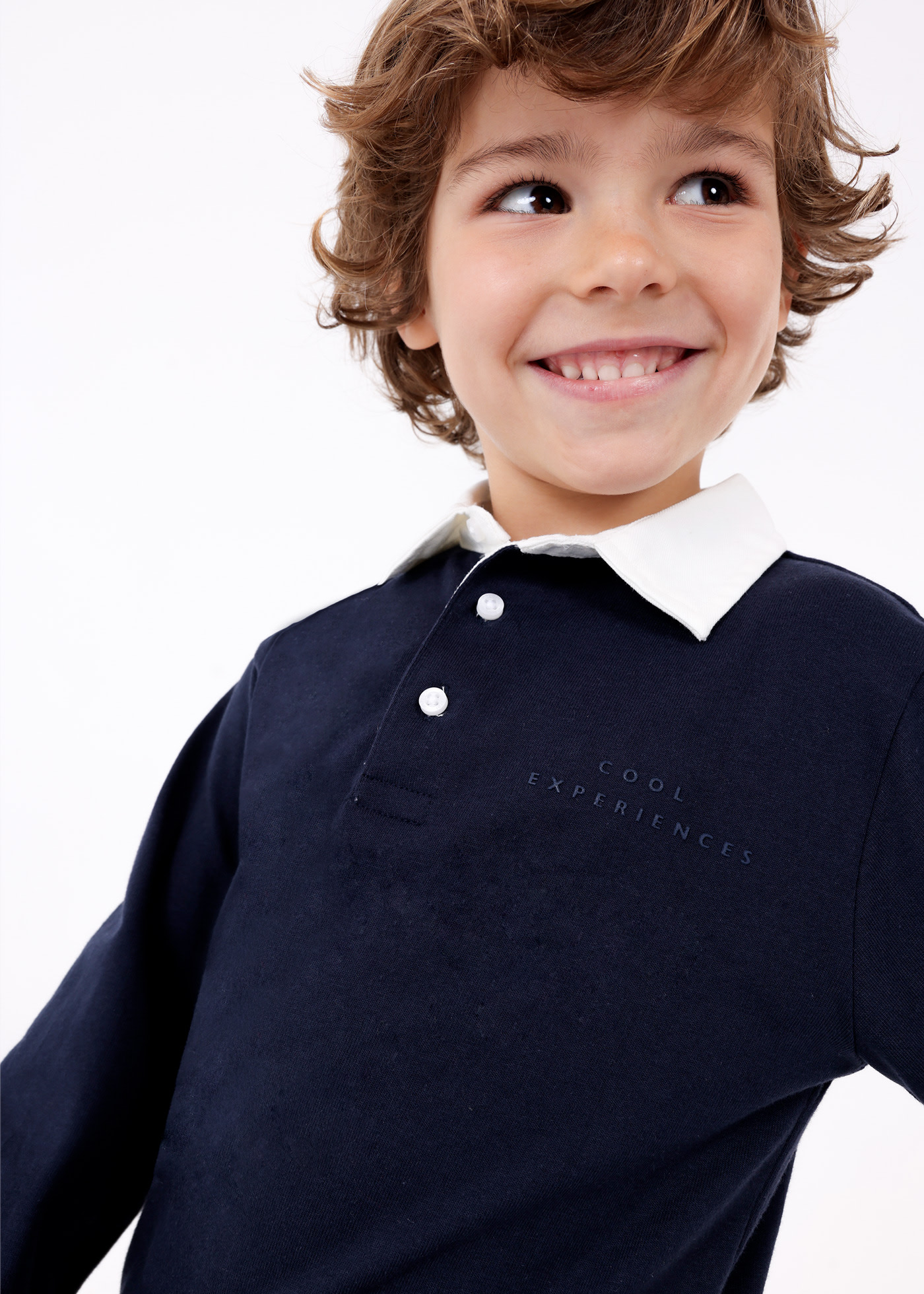 Poloshirt Kontrast-Kragen BCI Baumwolle Jungen