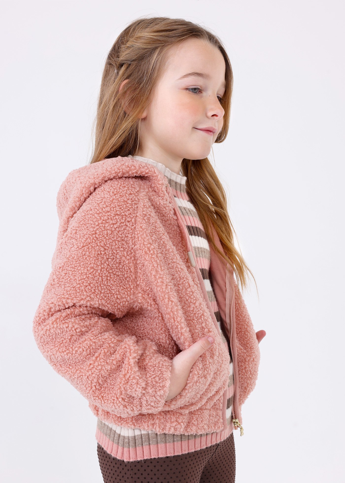 Kids Baby Girls Fluffy Fur Teddy Bear Hooded Coat Winter Fleece Jacket  Outerwear | eBay