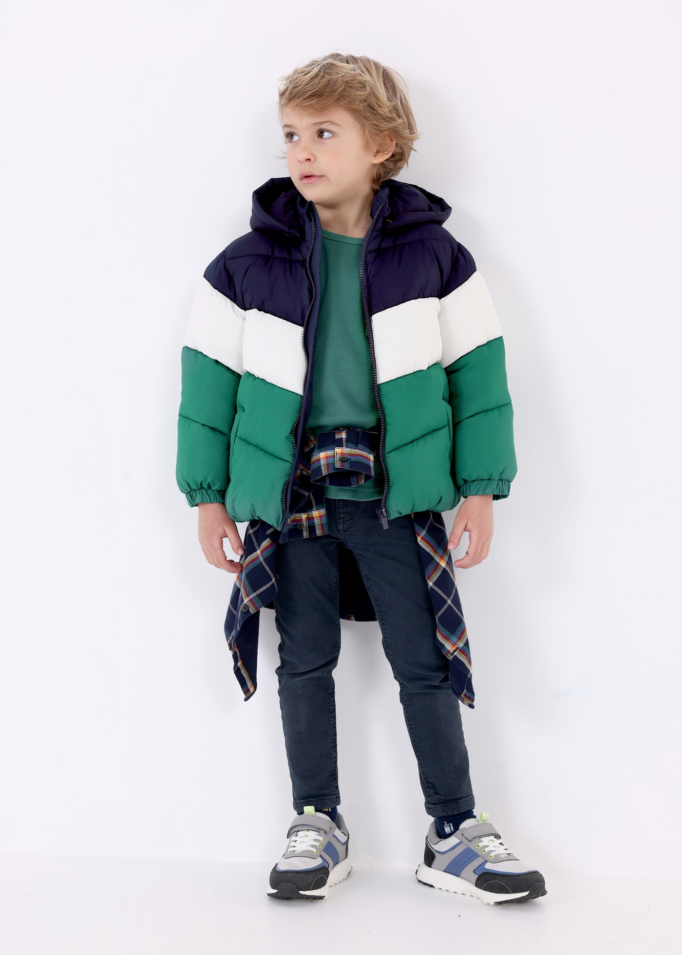 Padded jacket color block boy | Mayoral ®
