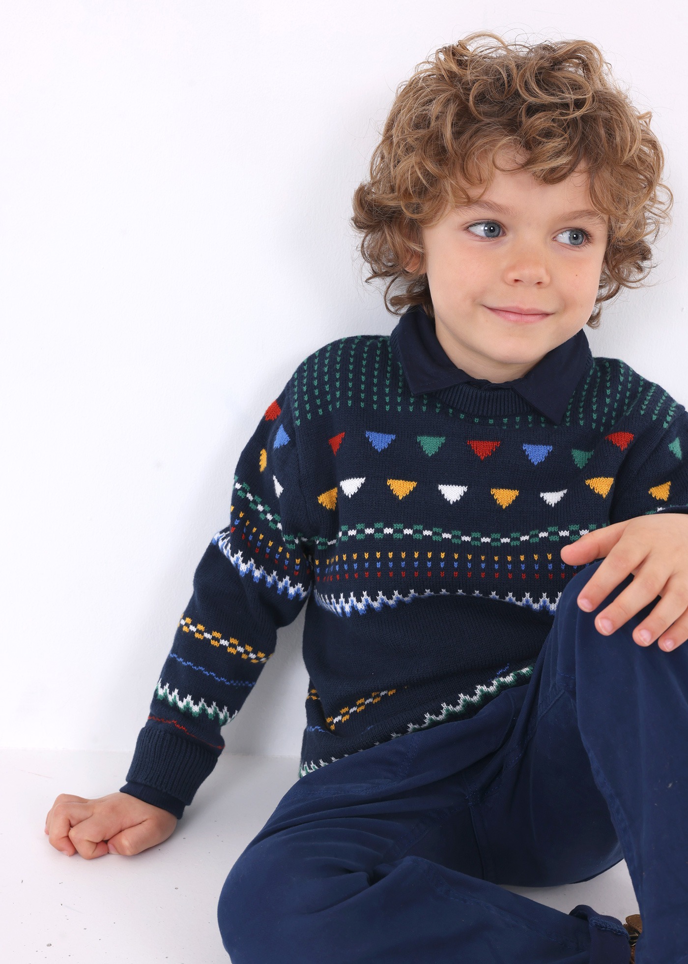 Jersey jacquard cuello envolvente niño | Mayoral ®