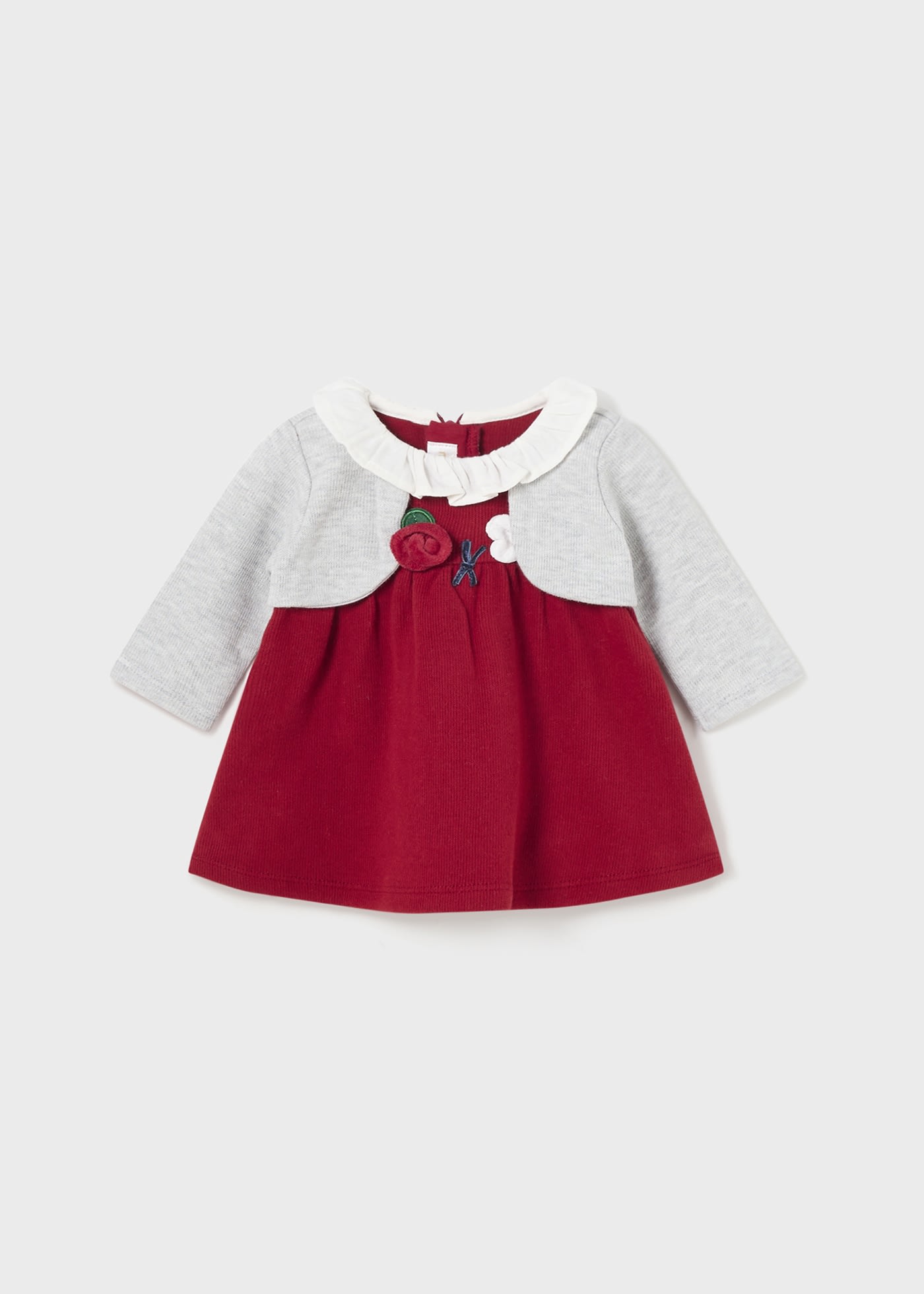 Kleid mit Strickjacke Doppellagen-Look BCI Baumwolle Neugeborene