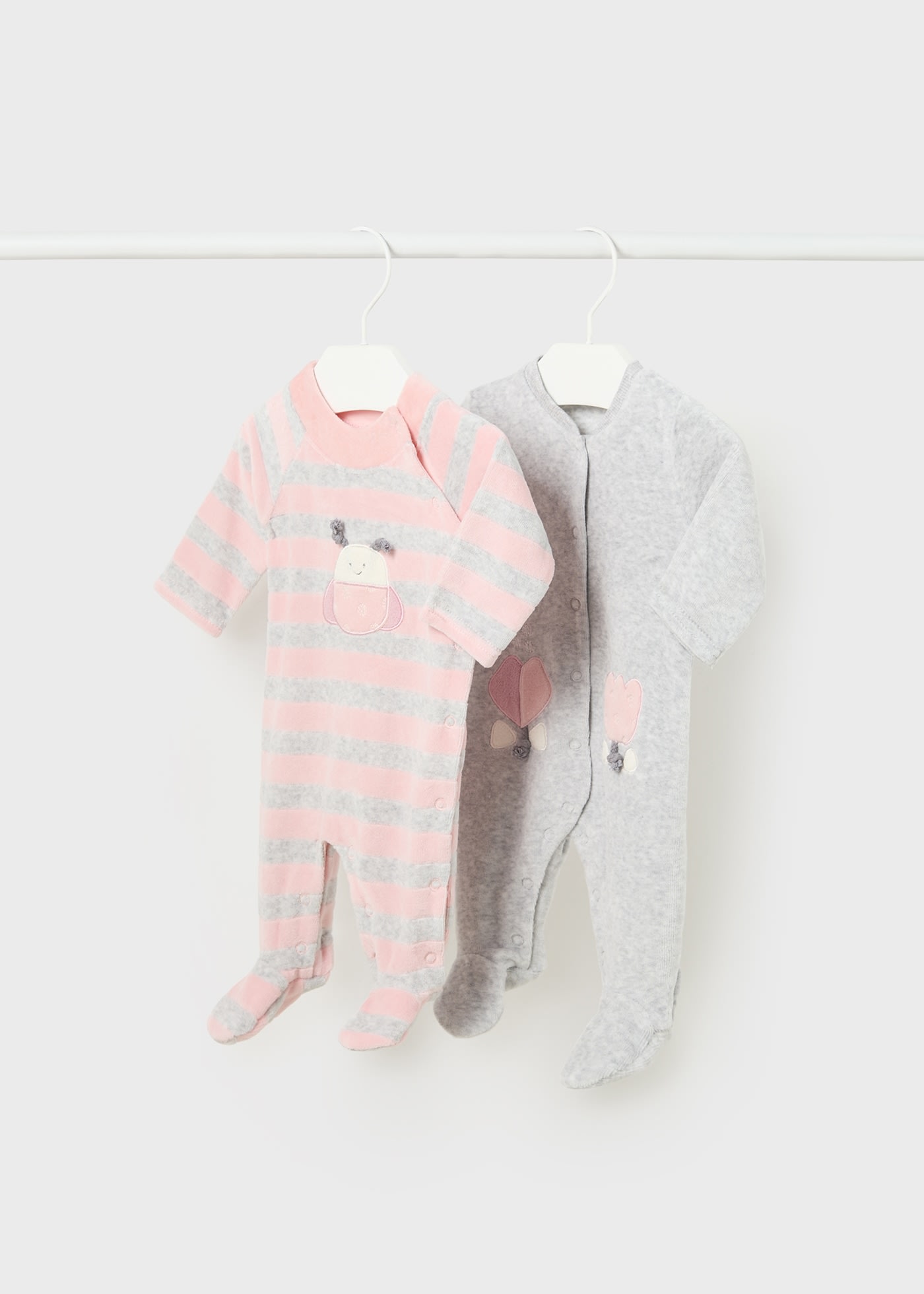 Newborn 2 velour sleepsuits set Better Cotton