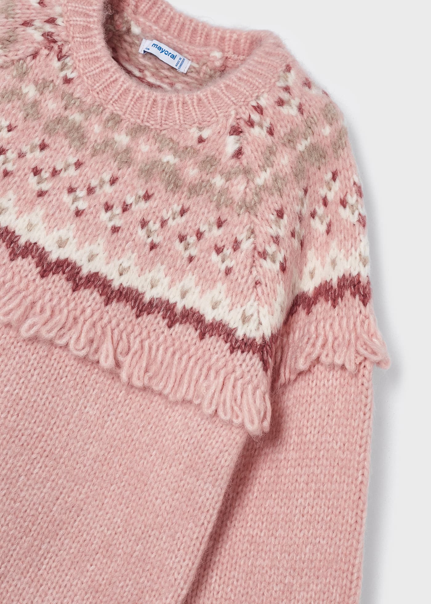Cappotto Bambine Mayoral Jacquard - Modello Quadro, Collezione Autunno-Inverno, Qualità Premium