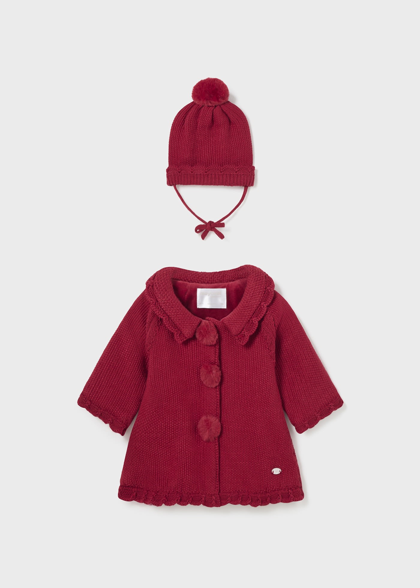 Newborn tricot coat and hat