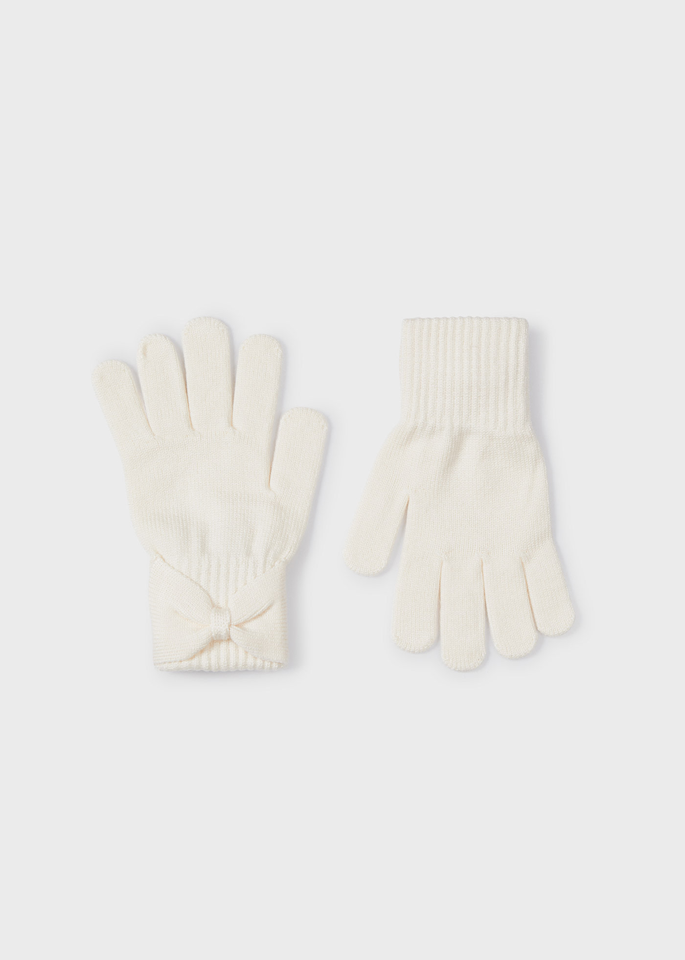 Girl bow tricot gloves