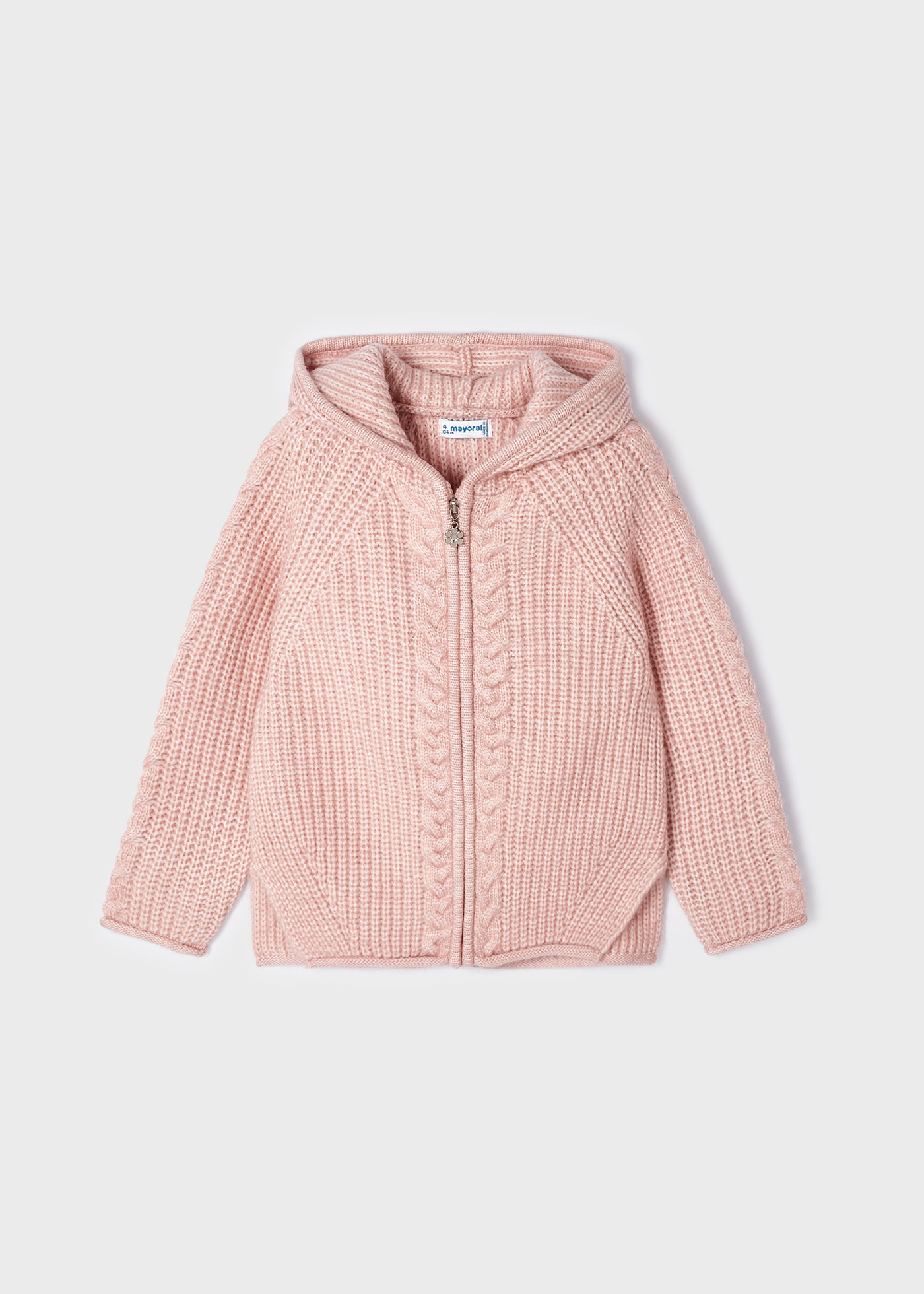Girl tricot cardigan with hood
