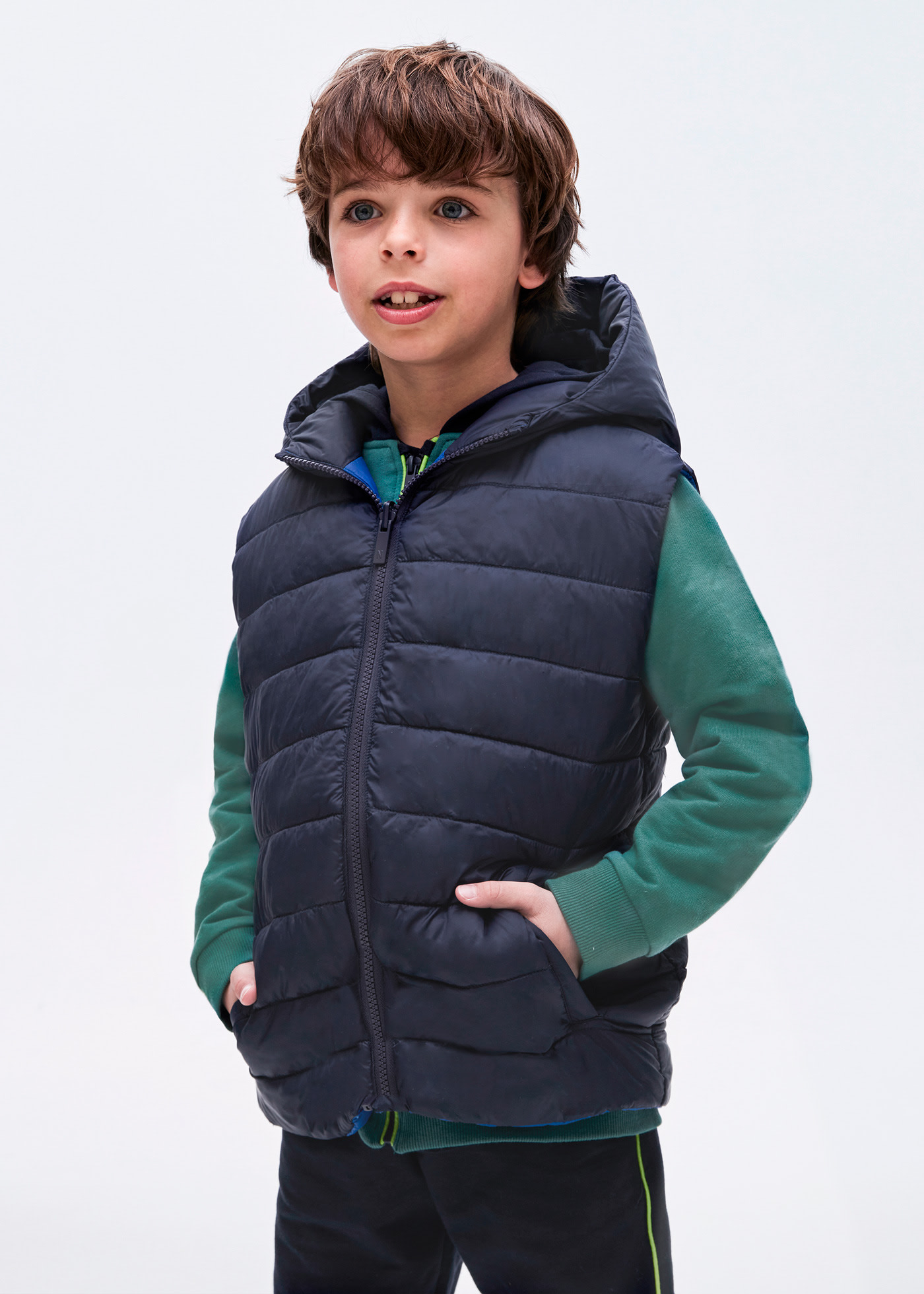 Boys hot sale green gilet