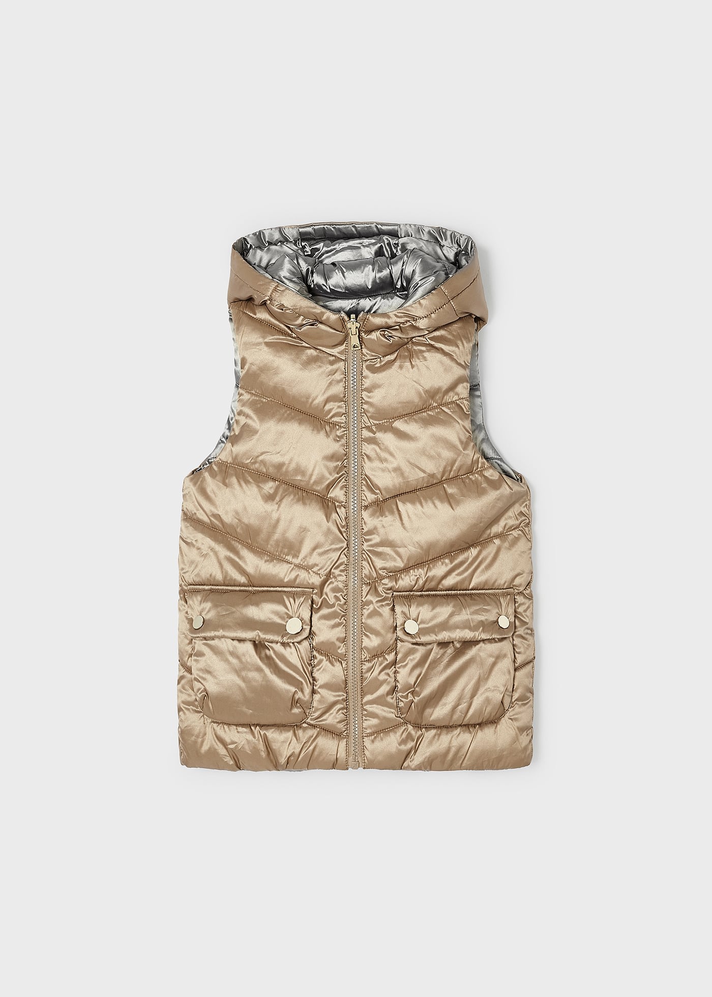 Girl reversible gilet recycled polyester