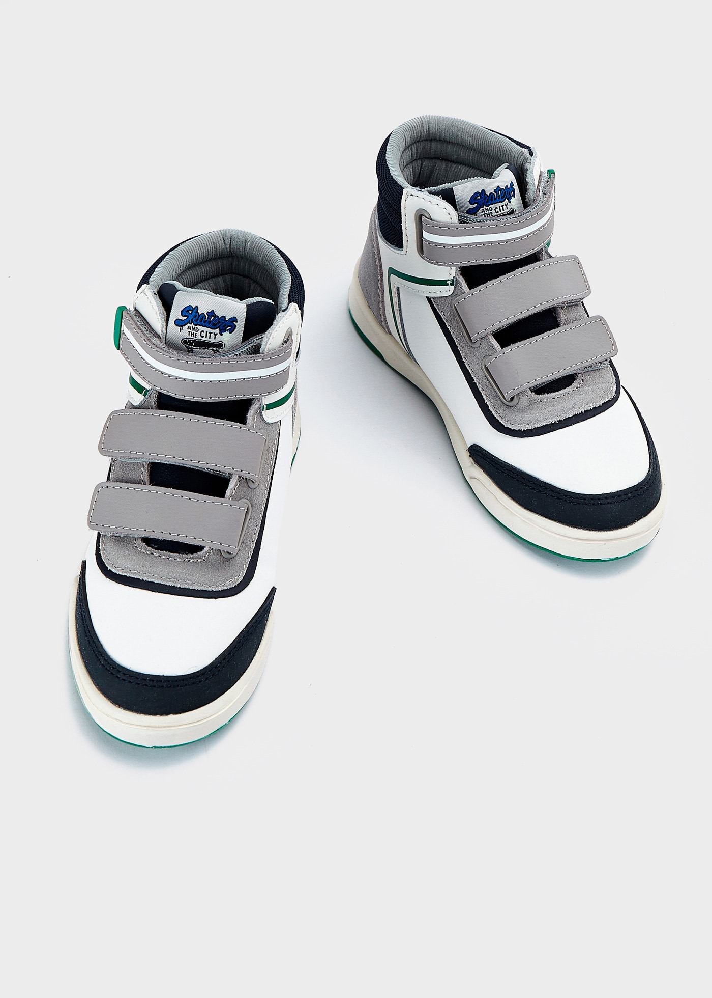 Boy high top trainers leather