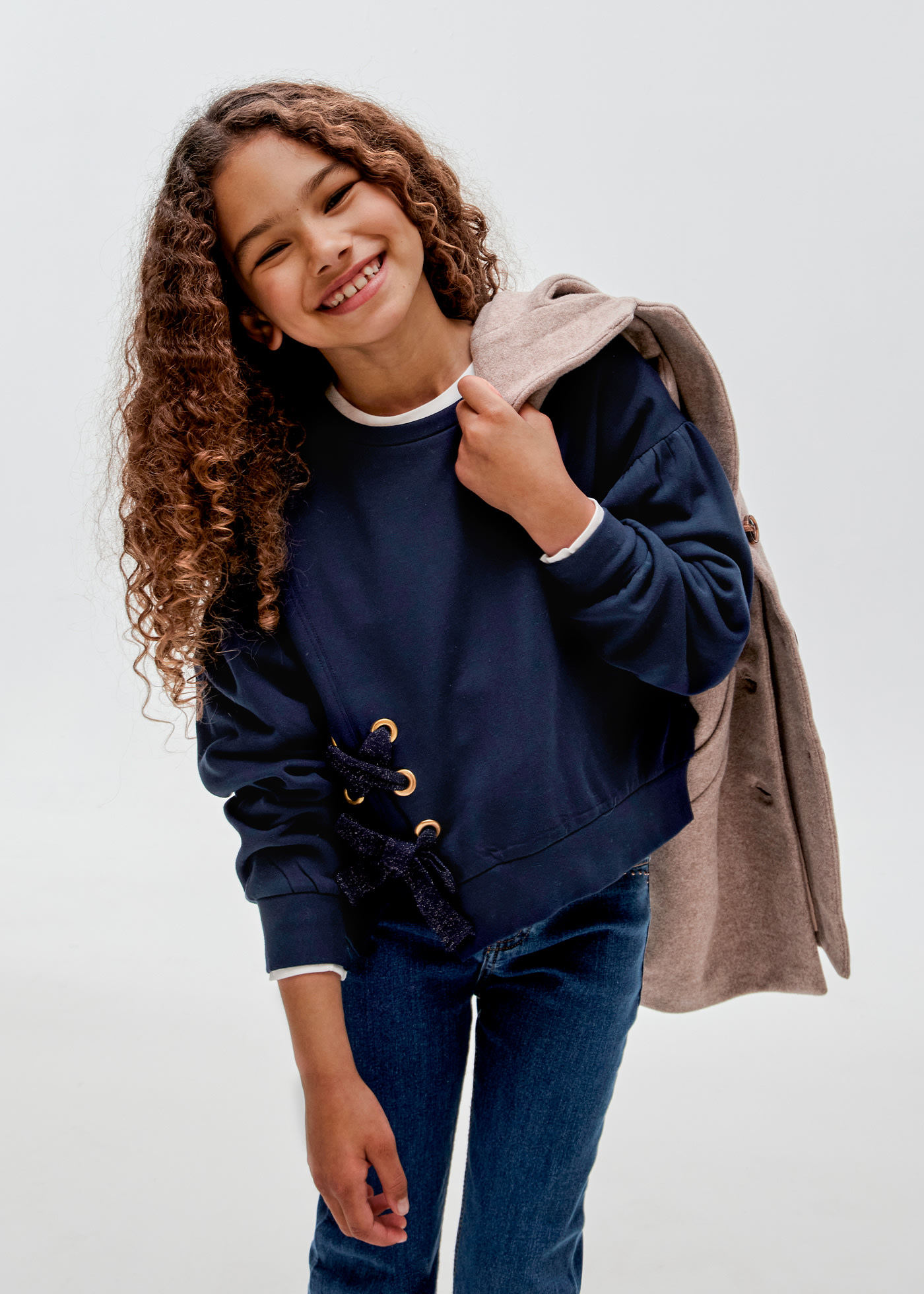 Girls velvet clearance jumper