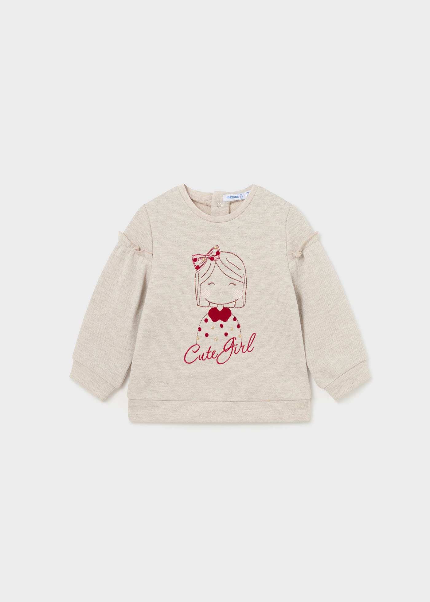 Baby embroidered jumper with metallic thread