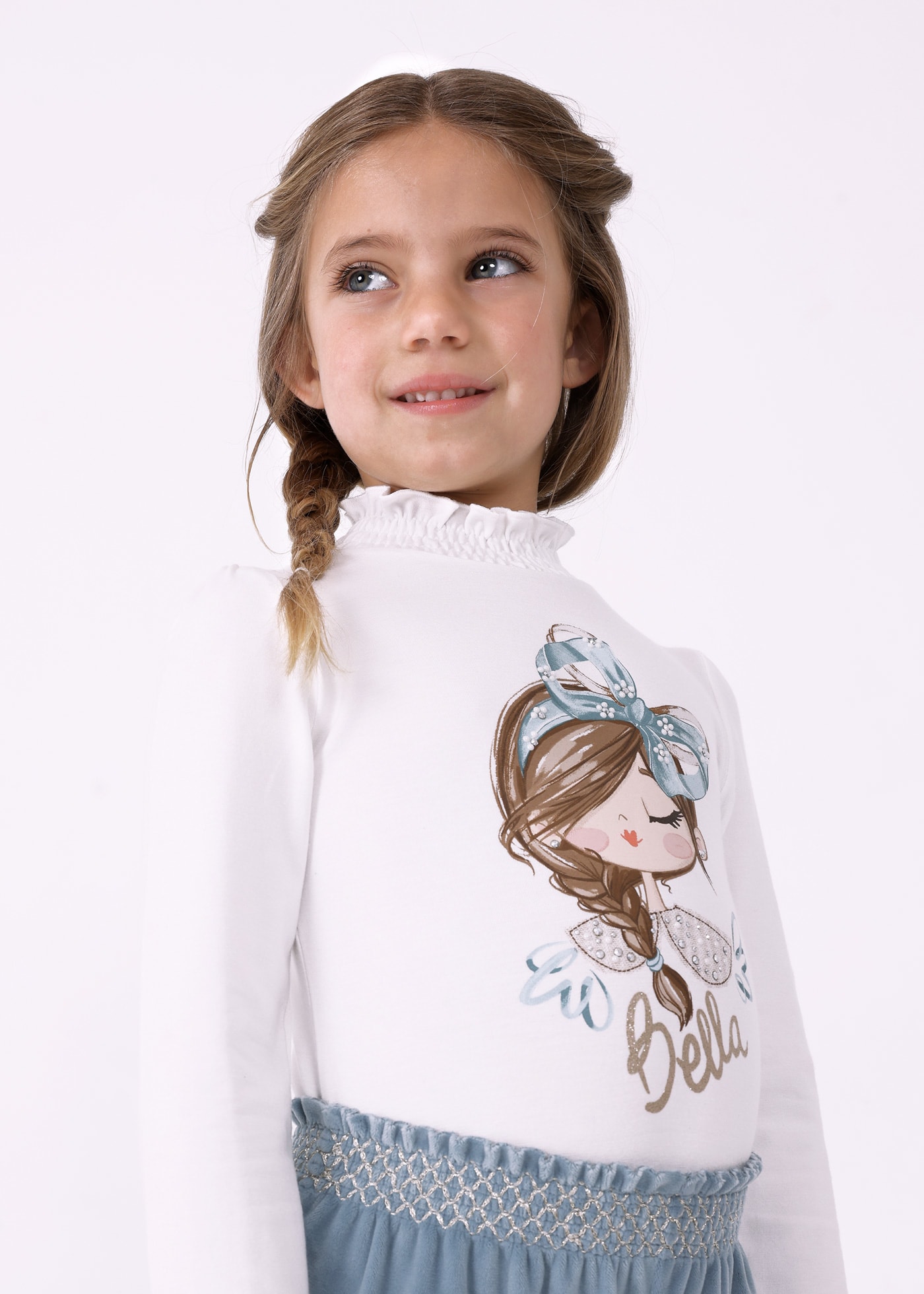 Maglietta lupetto stampata bambina | Mayoral ®