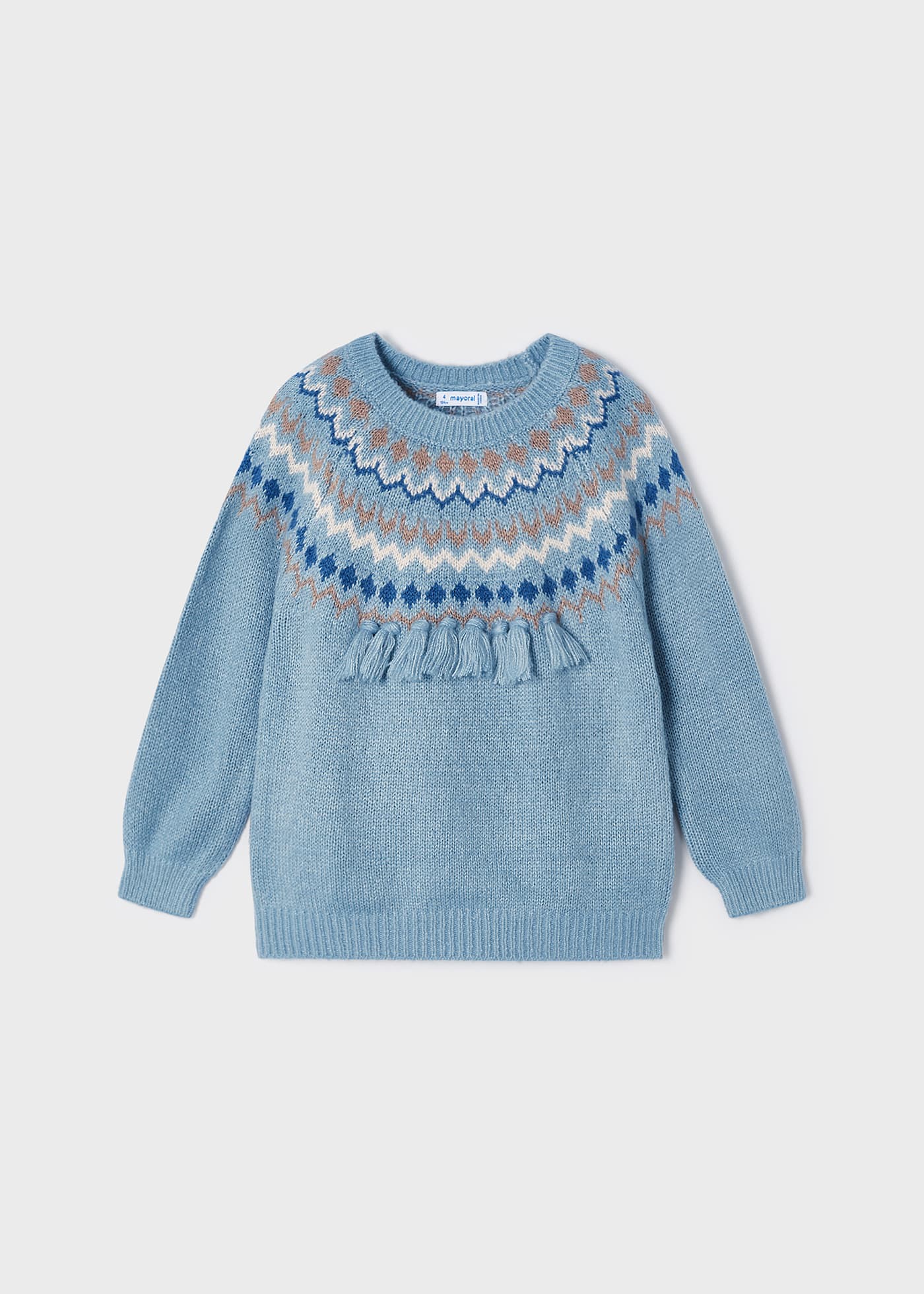 Mayoral Jacquard Knit Sweater