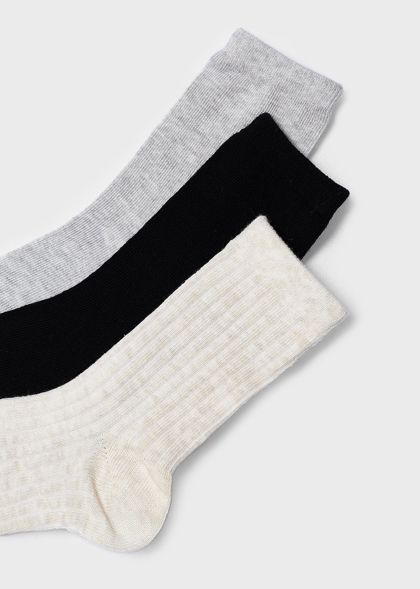 Boy 3 piece plain organic cotton socks set