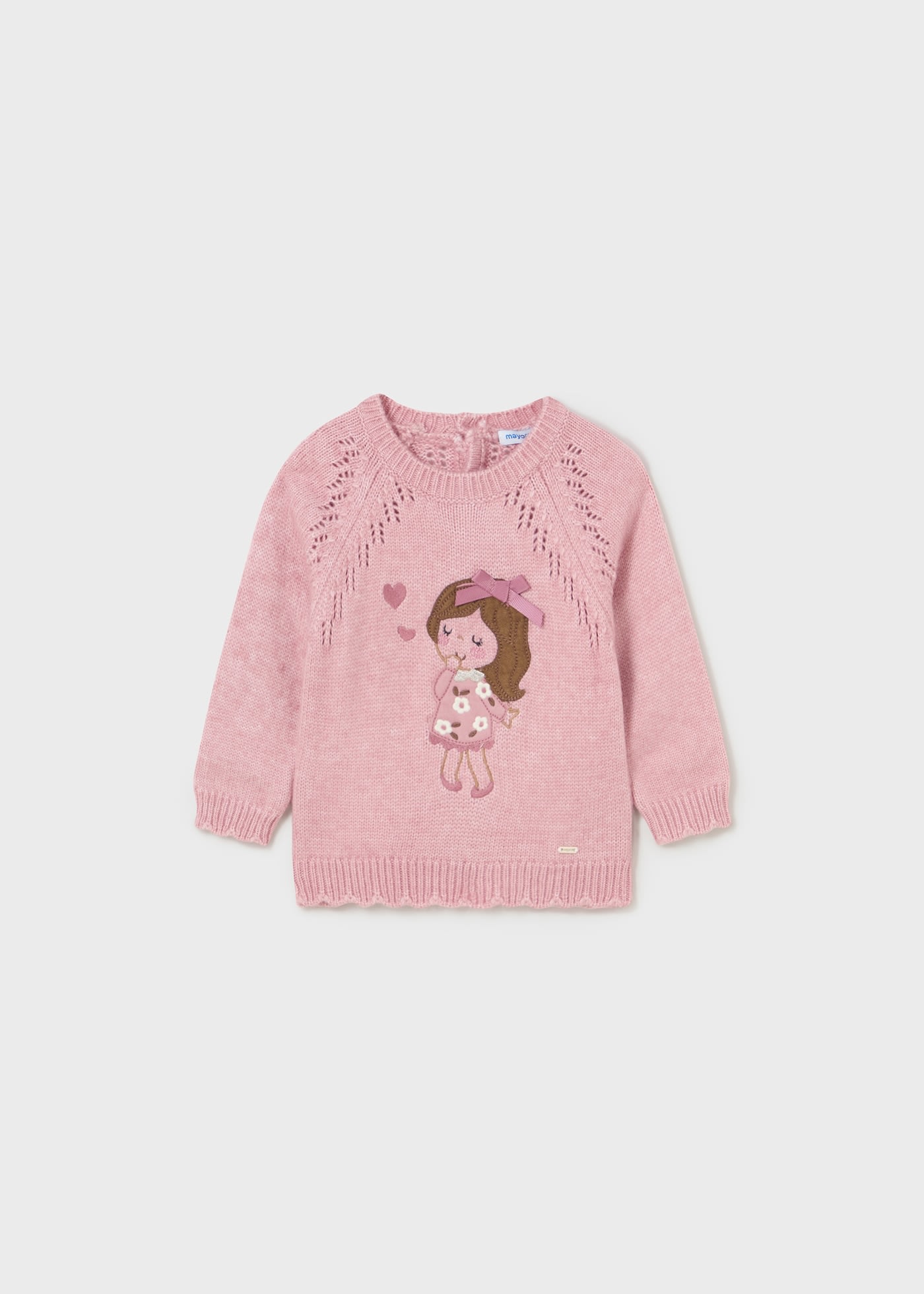 Baby embroidered jumper recycled polyester