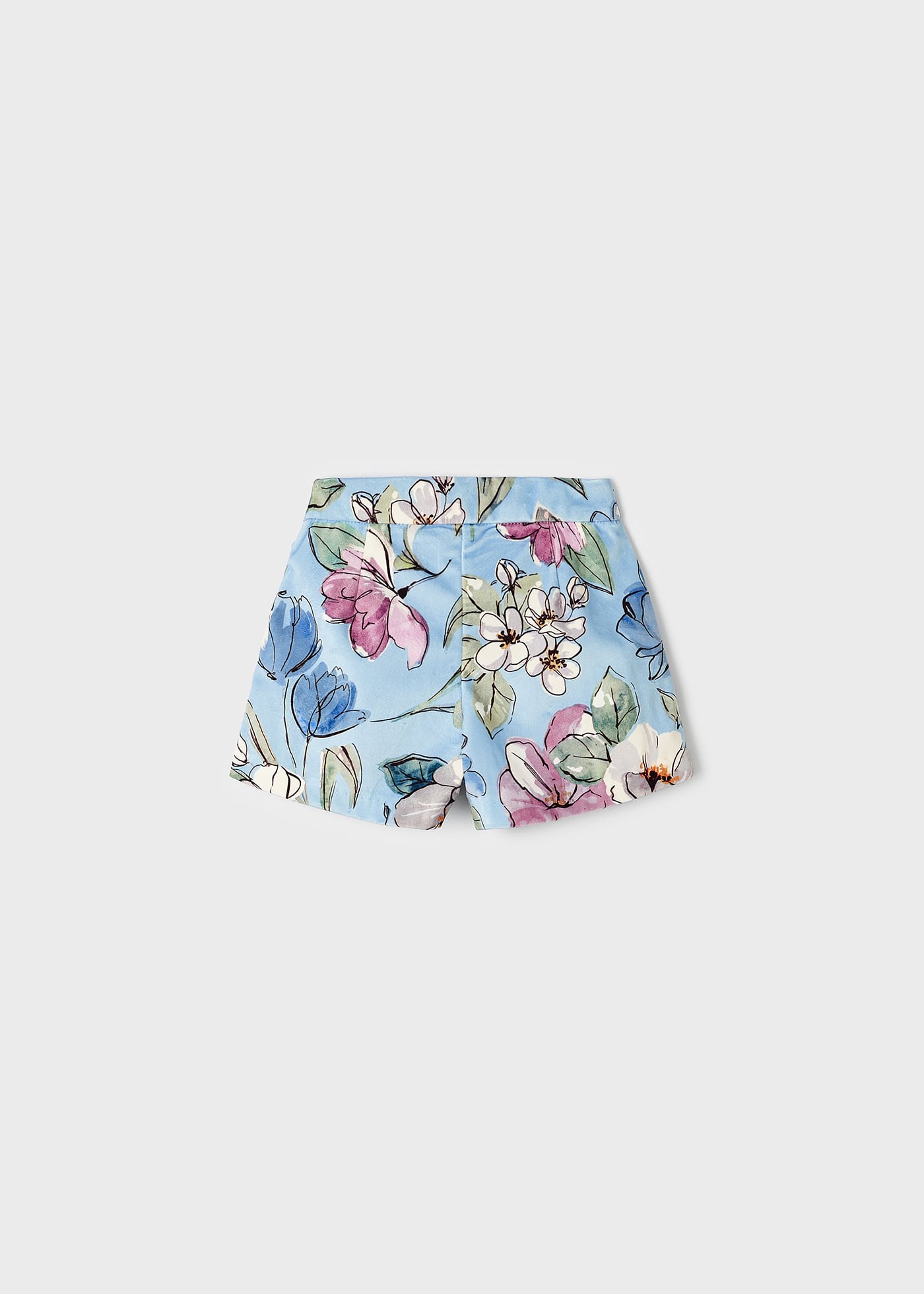 Girl velvet print shorts