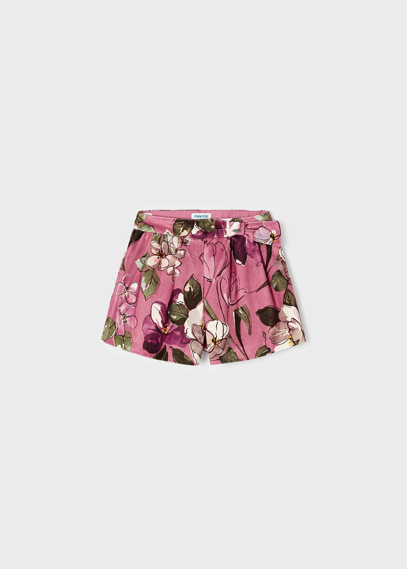 Floral print velvet shorts girl | Mayoral ®