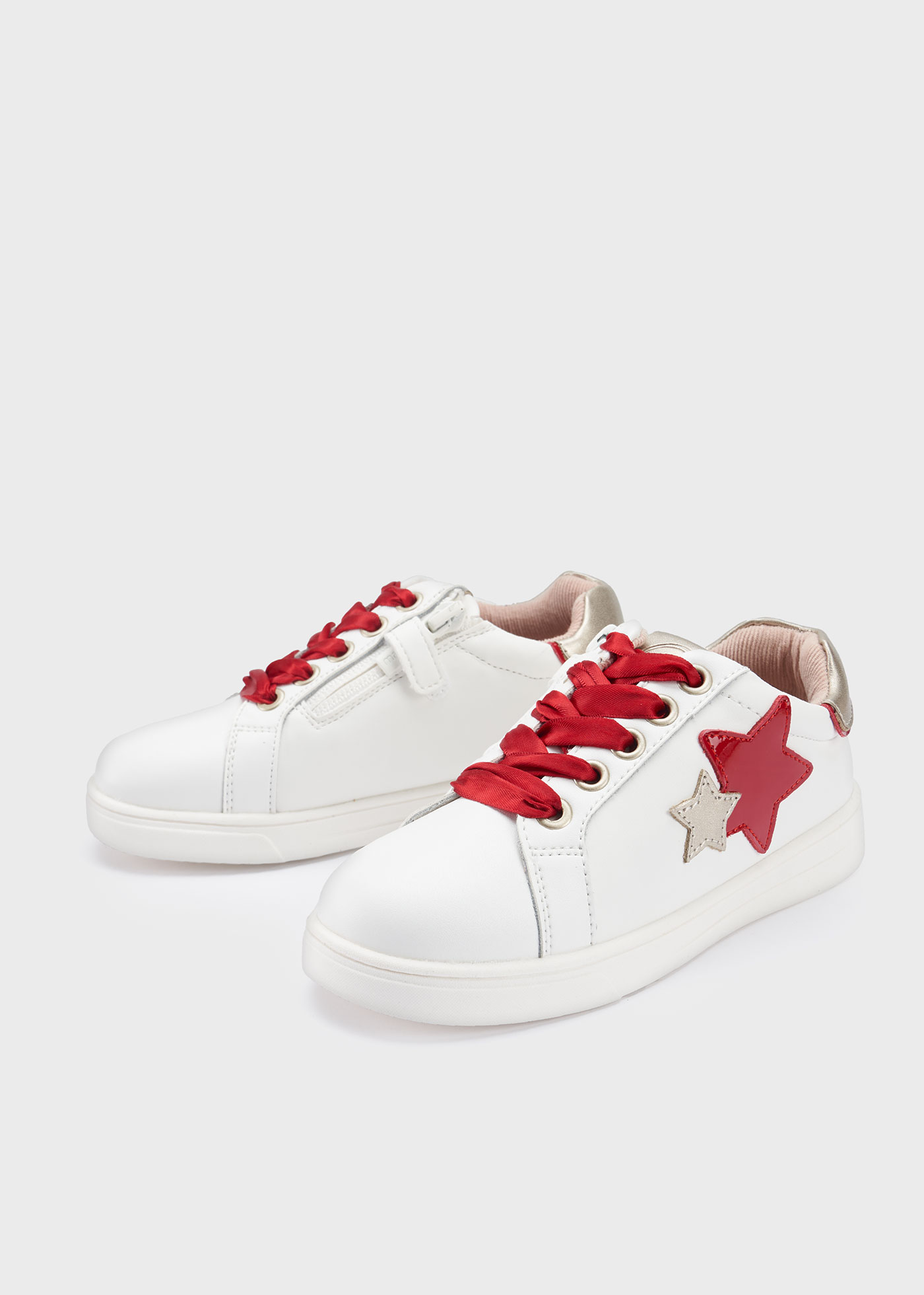 Girl bow trainers sustainable leather