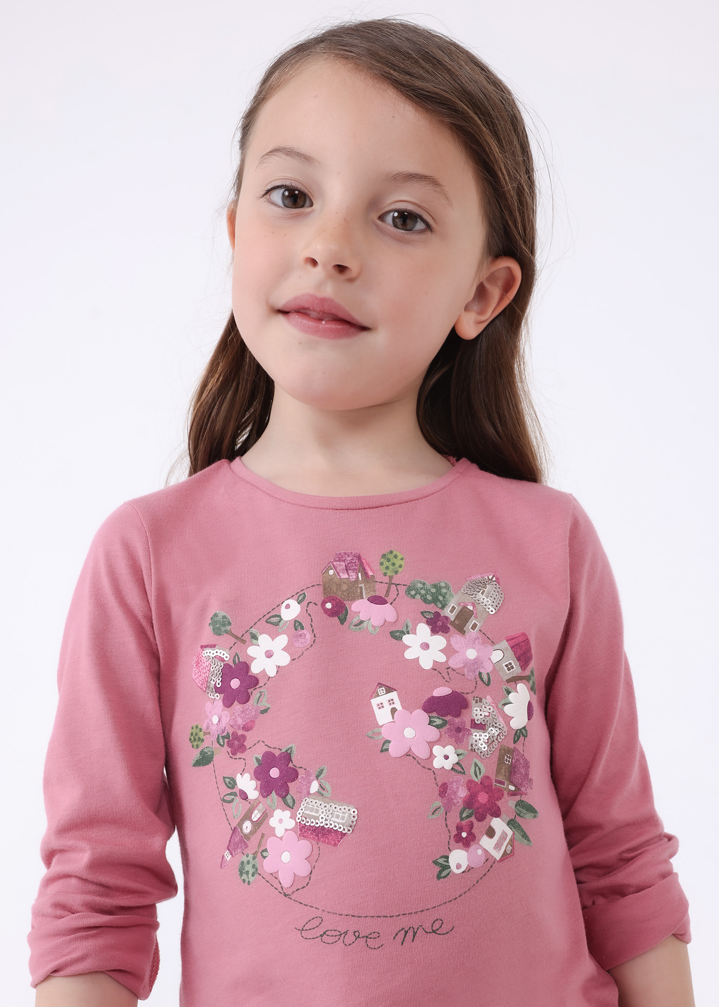 MAYORAL Girl's Tunic and Leggings Set with Flower Embroidery, Sizes 4-9